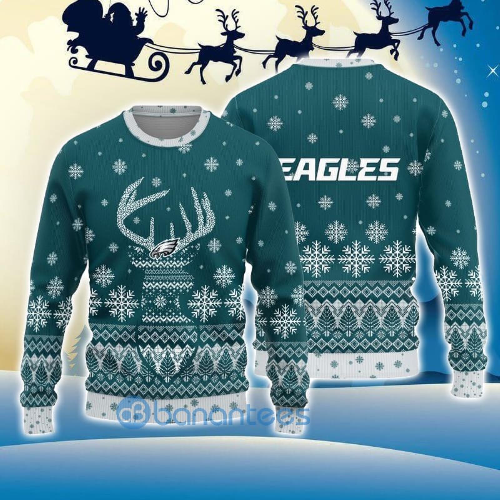 Philadelphia Eagles Christmas Big Reindeer Pattern Christmas Gift