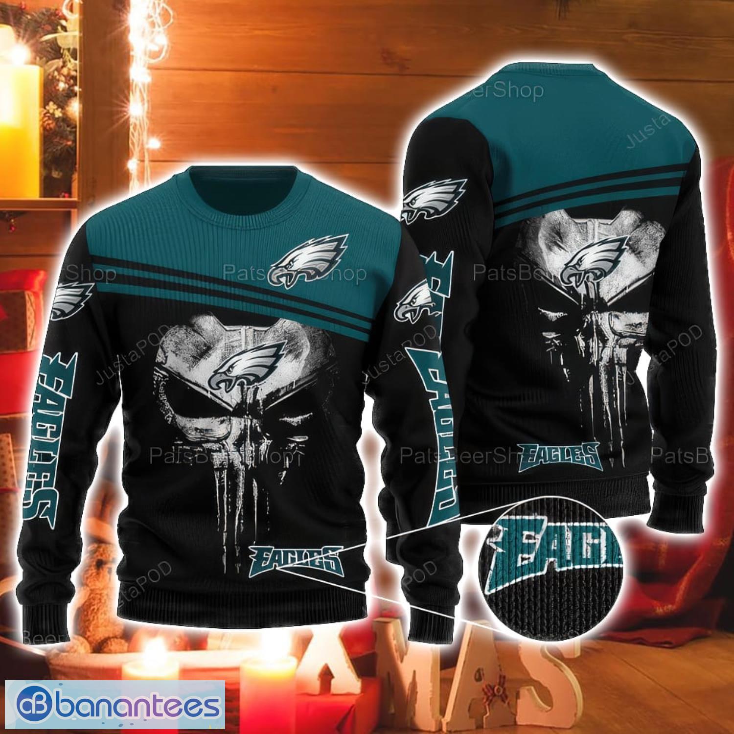 NFL Philadelphia Eagles 3D Ugly Christmas Sweater Christmas Gift For Sport  Fans Men And Women Gift - Banantees