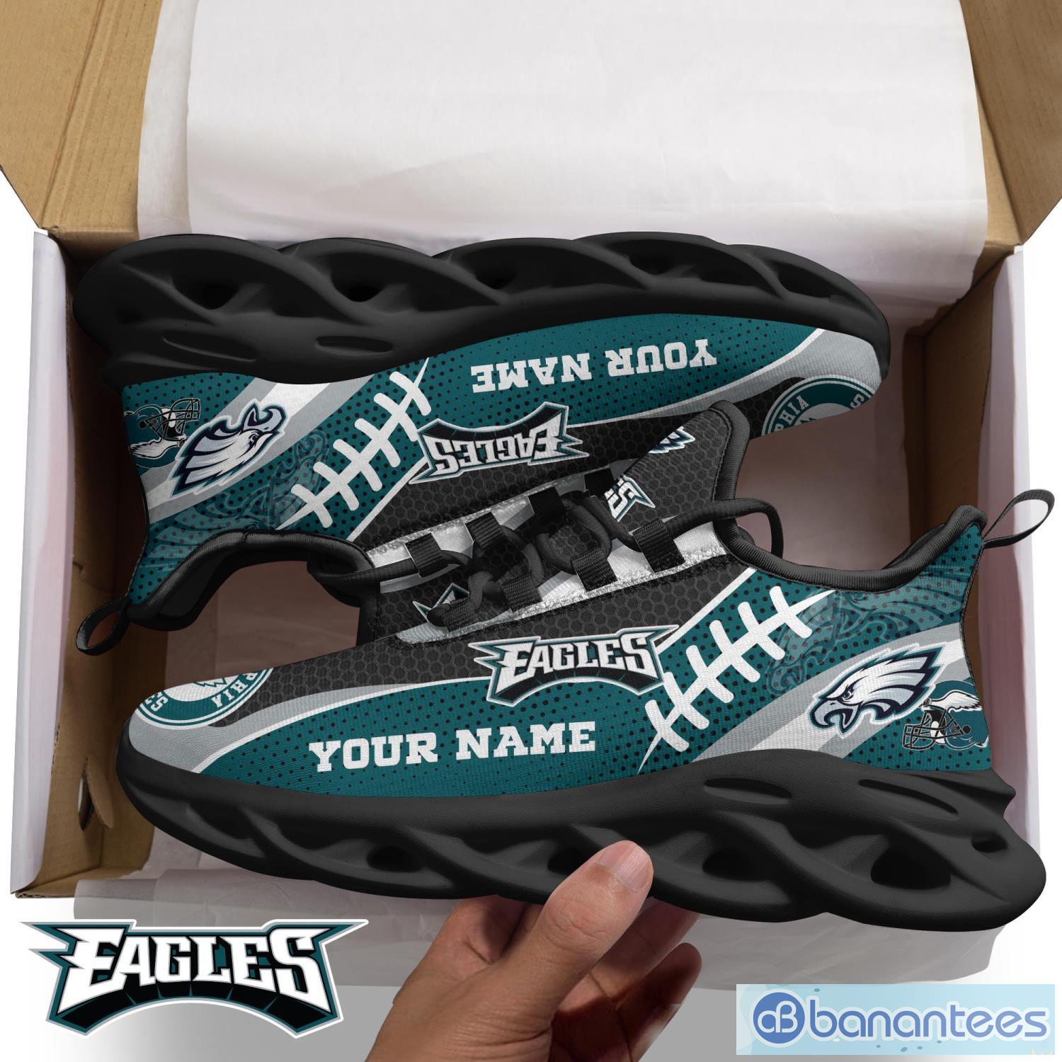 Nfl Fans Philadelphia Eagles Personalized Name Sneakers Max Soul Shoes -  Banantees