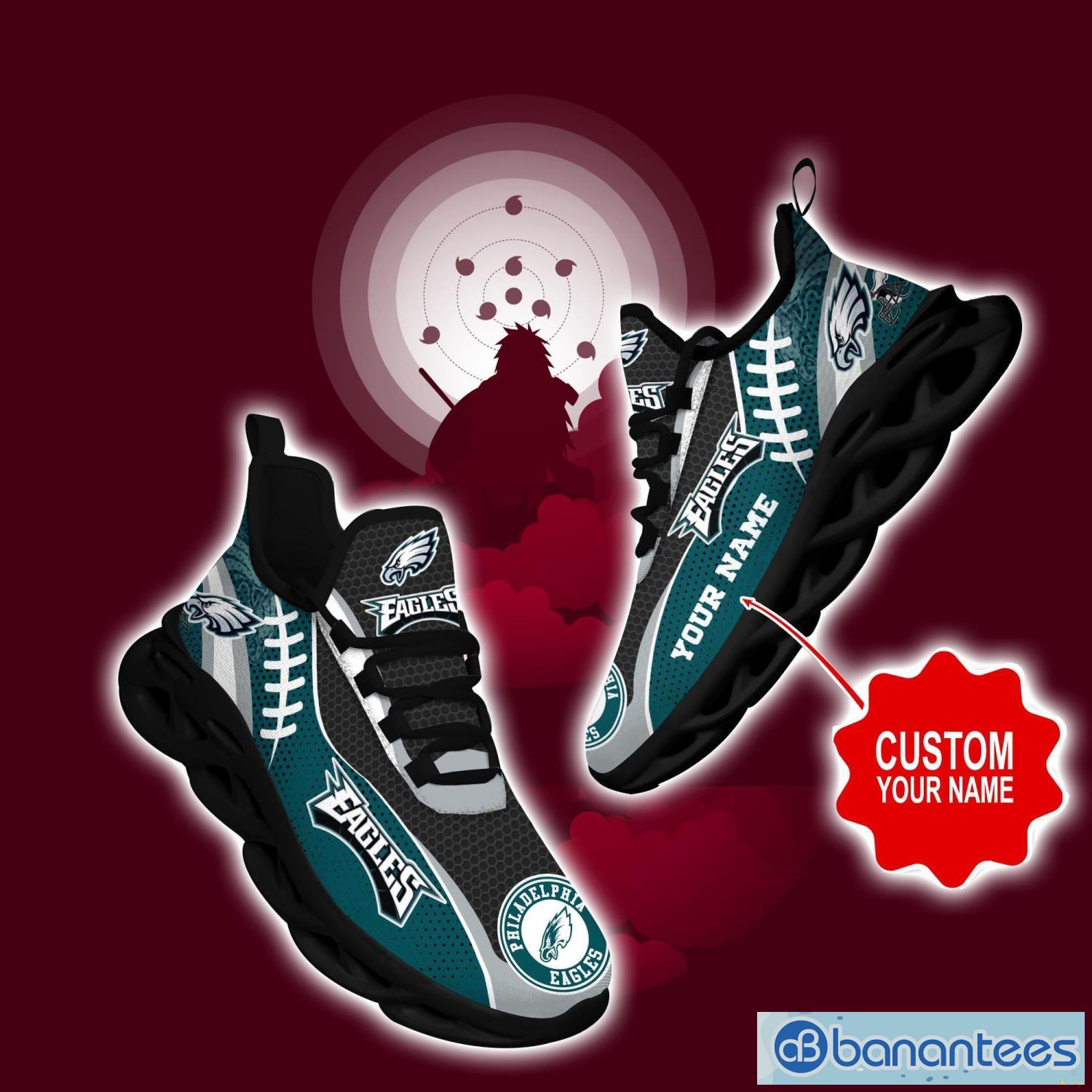 Philadelphia Eagles Custom Name For Fans NFL Max Soul Shoes Men And Women  Running Shoes