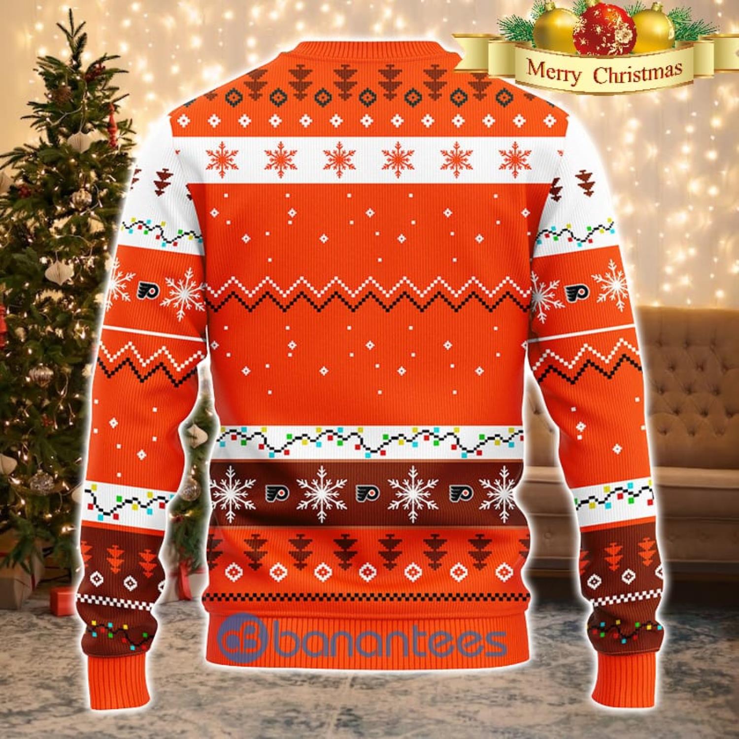 Philadelphia Flyers NHL Team HoHoHo Mickey Funny Men And Women Christmas Gift 3D Ugly Christmas Sweater Product Photo 1