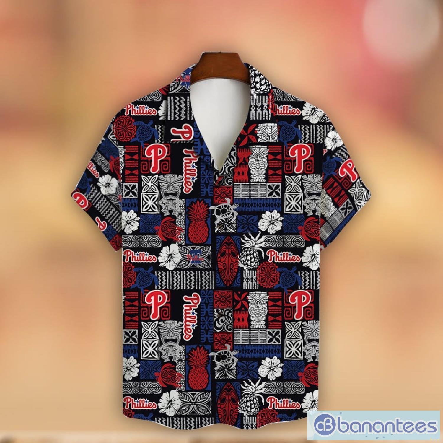 Philadelphia Phillies Baseball Pattern Vintage Hawaiian Shirt - Banantees