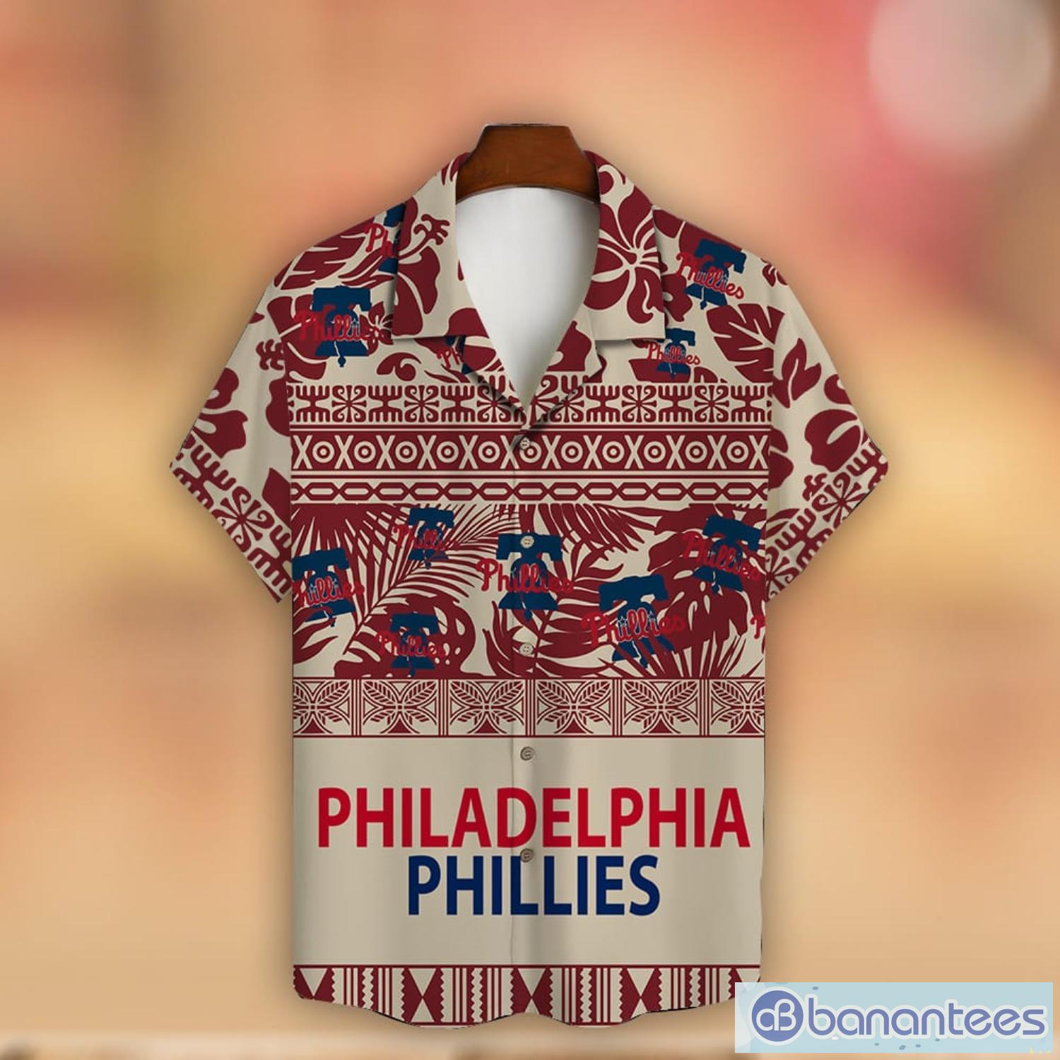 New MLB Philadelphia Phillies Official True Fan Blue Polyester Shirt