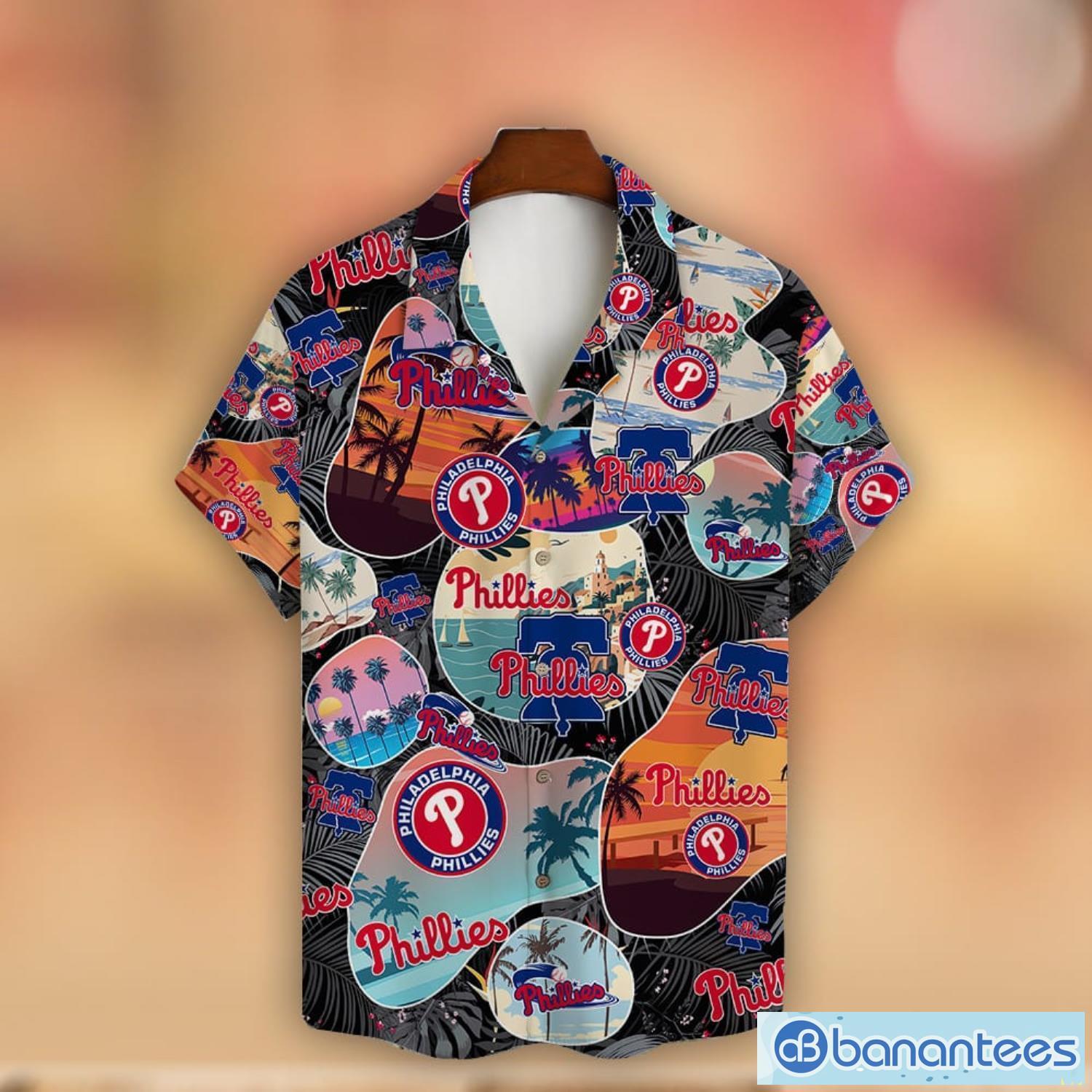 Philadelphia Phillies Baseball Pattern Vintage Hawaiian Shirt - Banantees