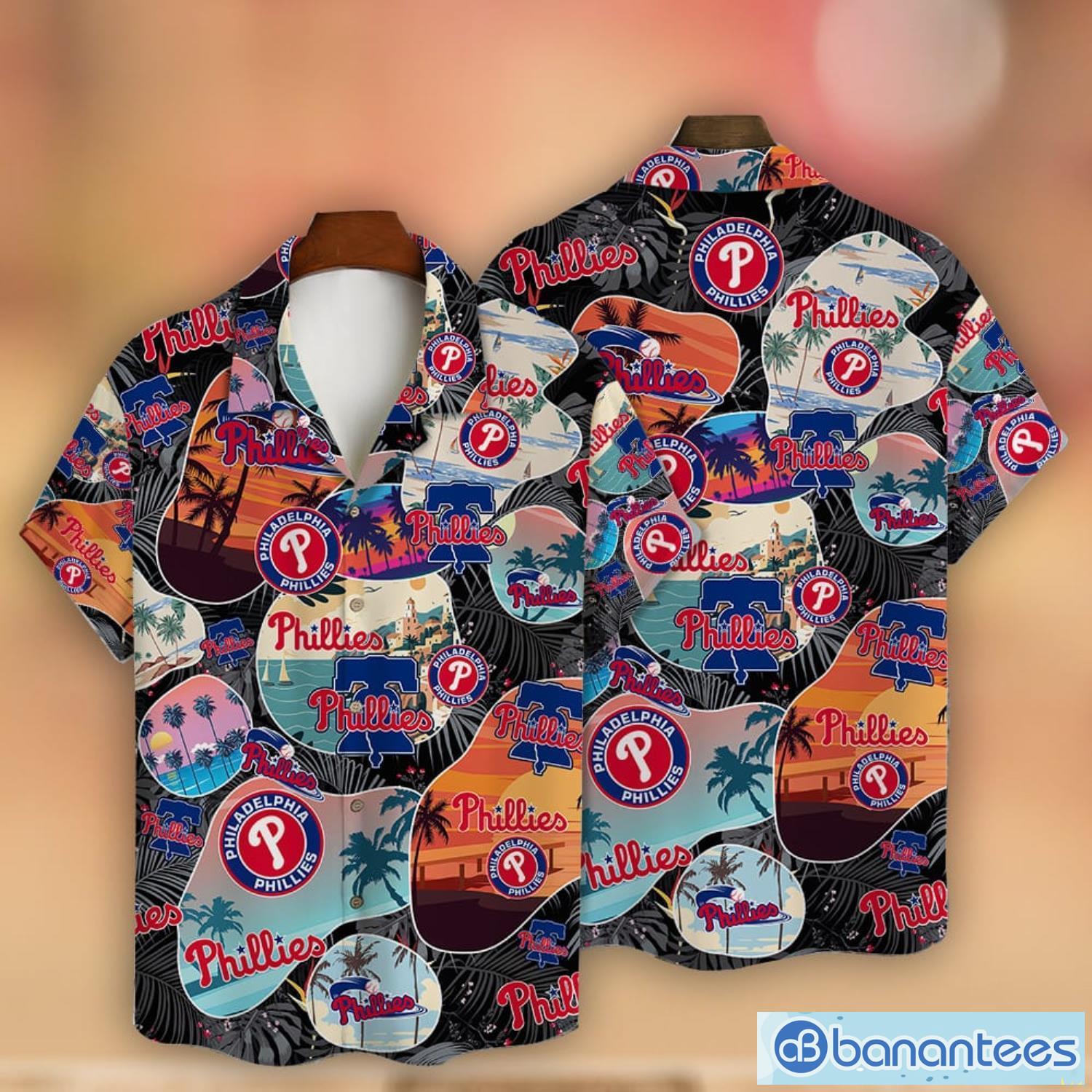 Philadelphia Phillies Baseball Pattern Vintage Hawaiian Shirt - Banantees