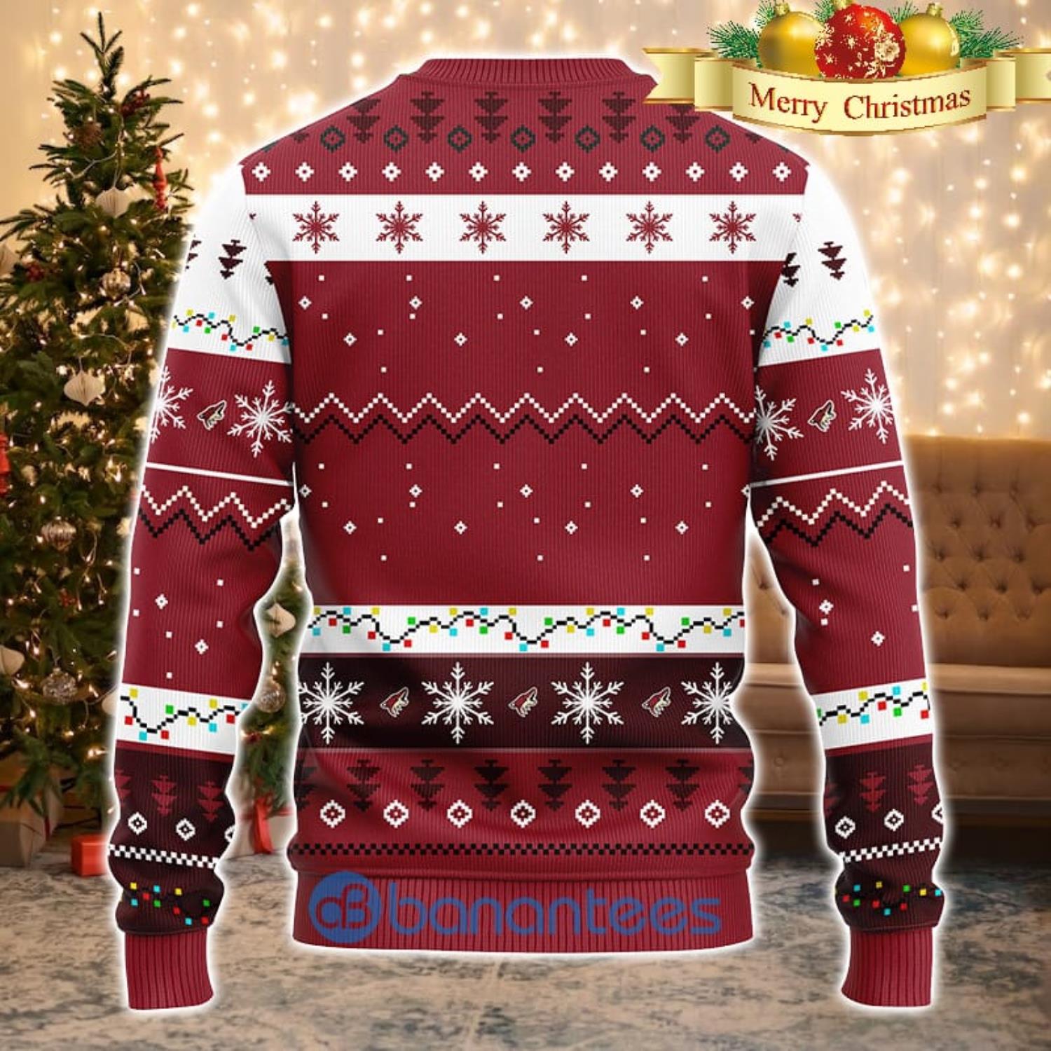 Phoenix Coyotes NHL Team Dabbing Santa Claus Funny Men And Women Christmas Gift 3D Ugly Christmas Sweater Product Photo 1