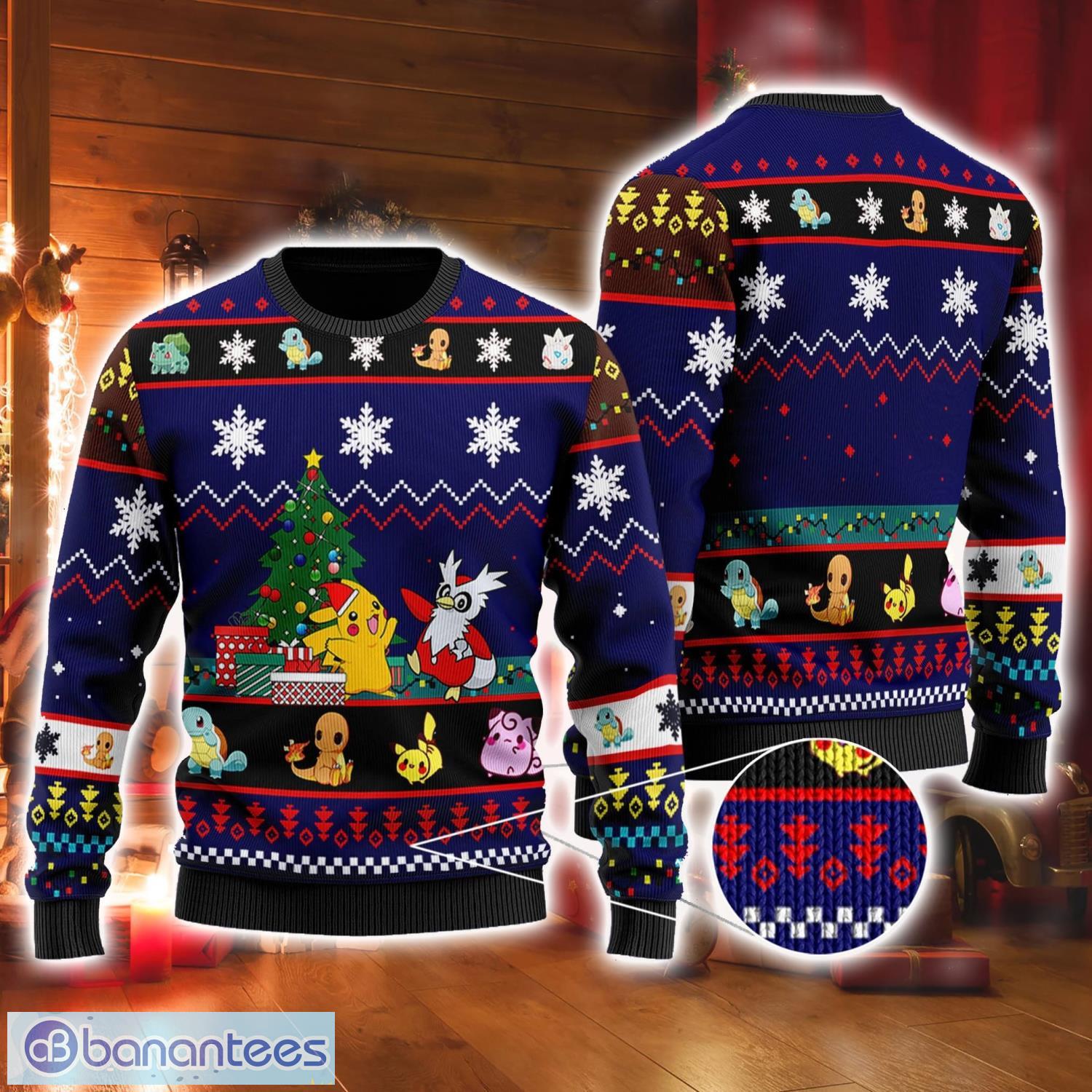 Pikachu Charmander Delibird Christmas Merry Christmas Charmander Ugly Christmas Sweater Xmas Gifts Product Photo 1