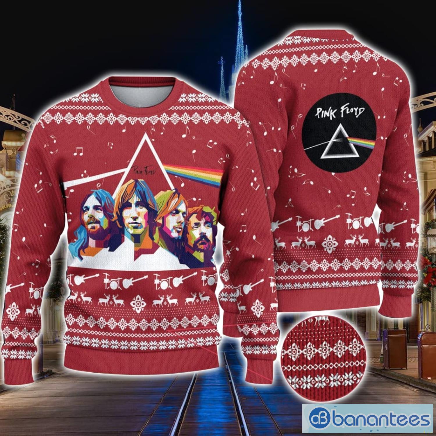 Pink Floyd Band 3D Ugly Christmas Sweater - Jolly Family Gifts