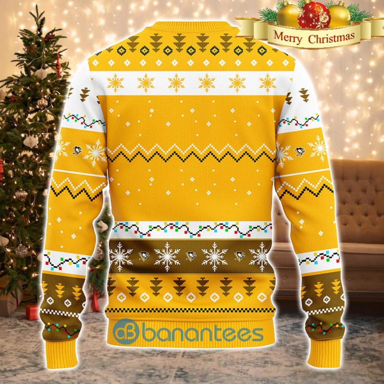 Pittsburgh Penguins NHL Team Dabbing Santa Claus Funny Men And Women Christmas Gift 3D Ugly Christmas Sweater Product Photo 1