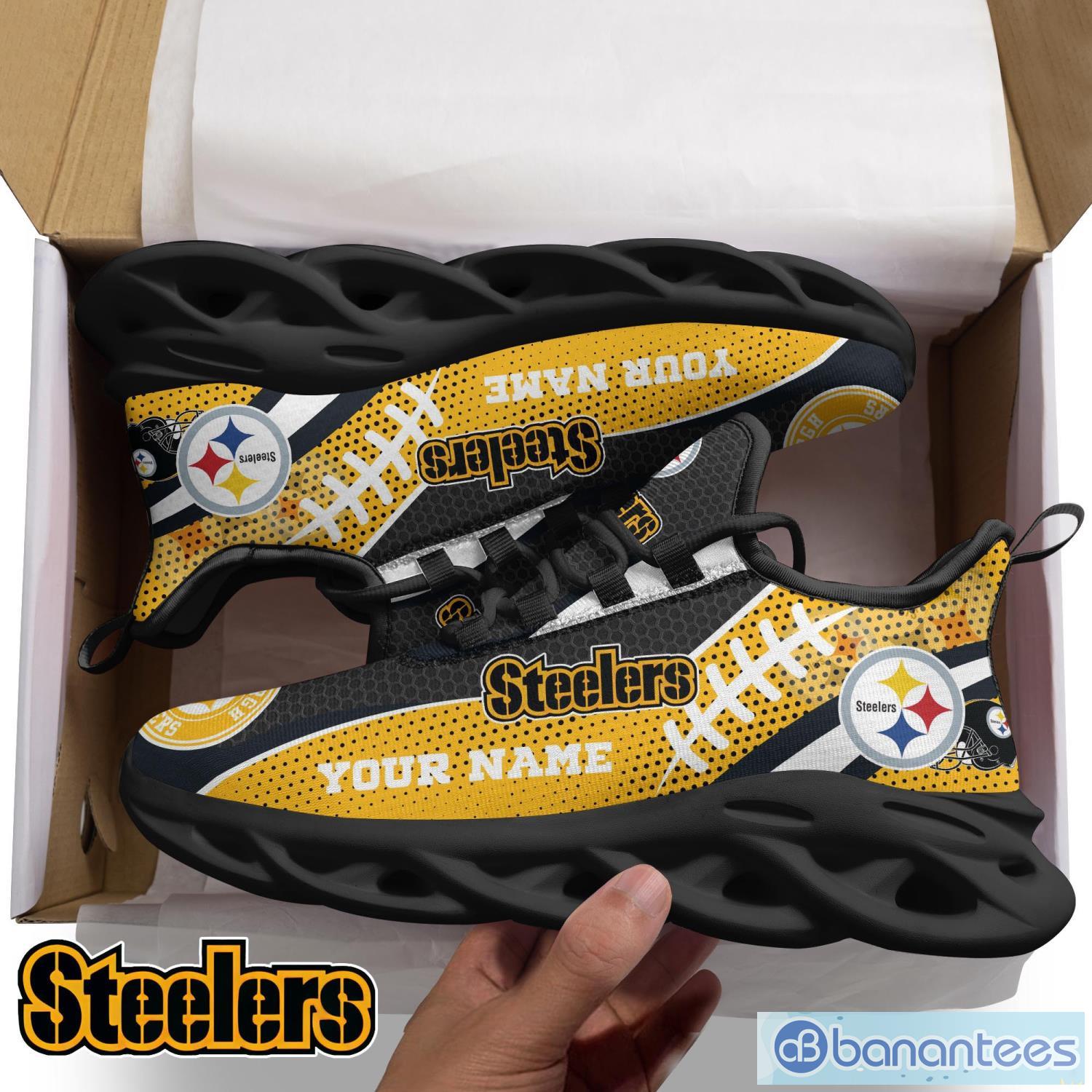 Pittsburgh Steelers NFL Max Soul Shoes Custom Name Running Shoes For Men  And Women - Banantees