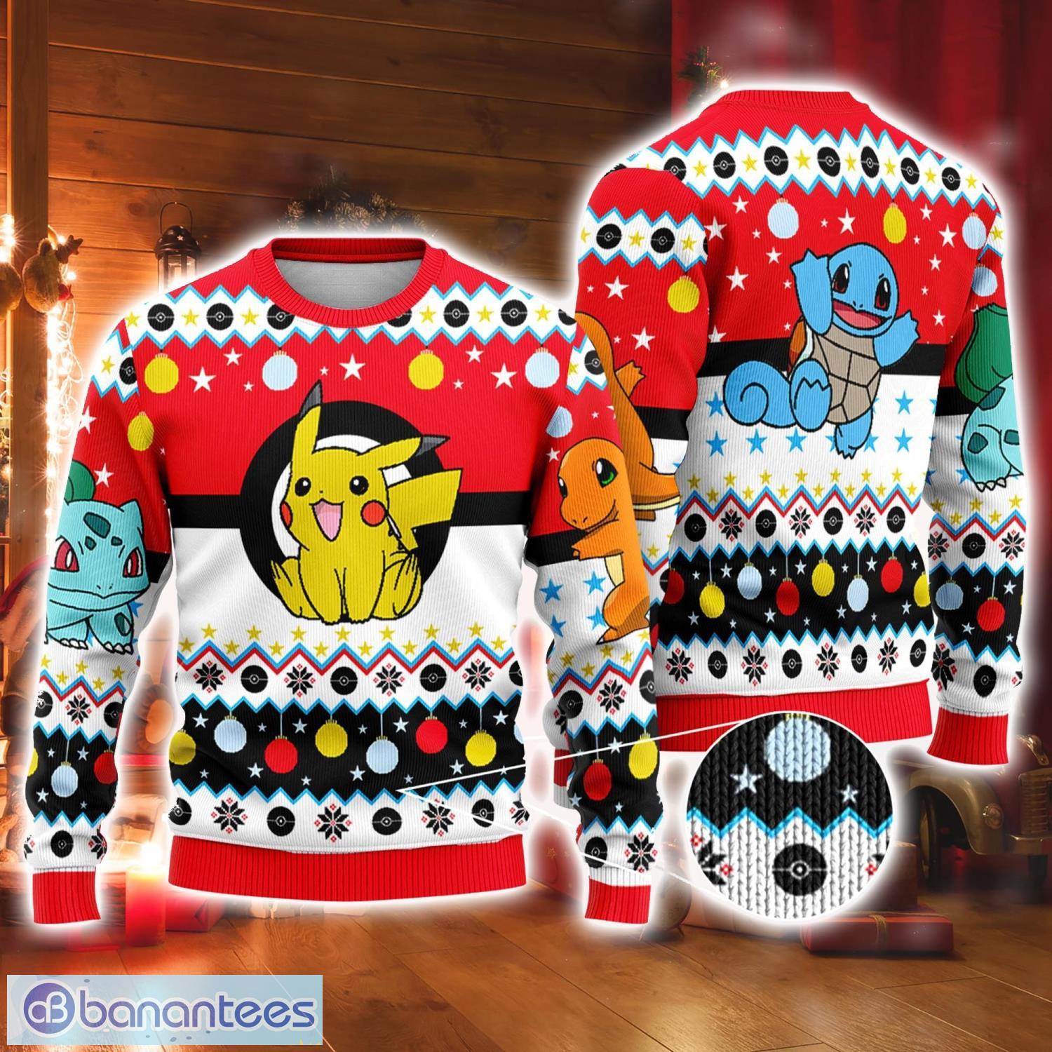 Pokemon And Pikachu Ugly Christmas Sweater Xmas Gifts Product Photo 1