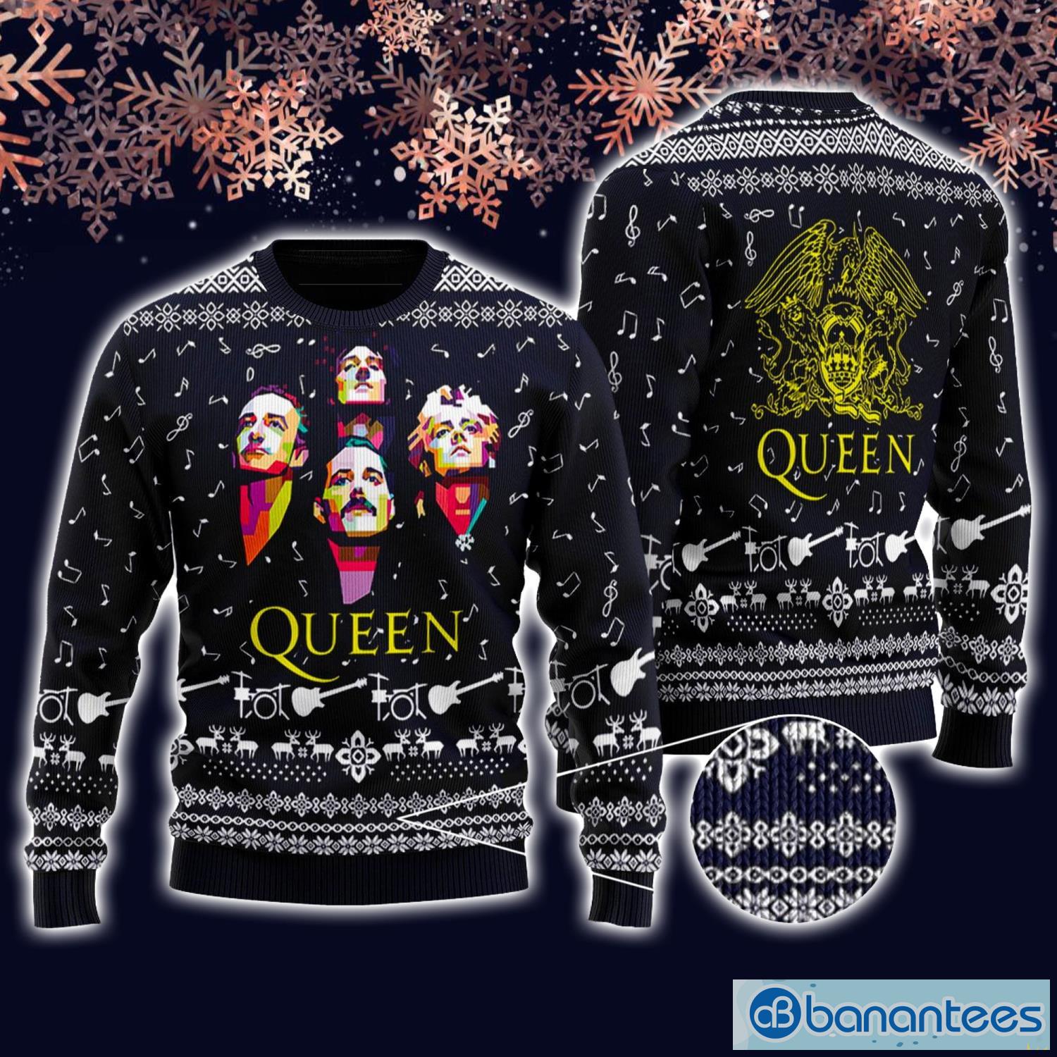 Queen Band Christmas Sweater Rock Band Sweatshirt Music Concert