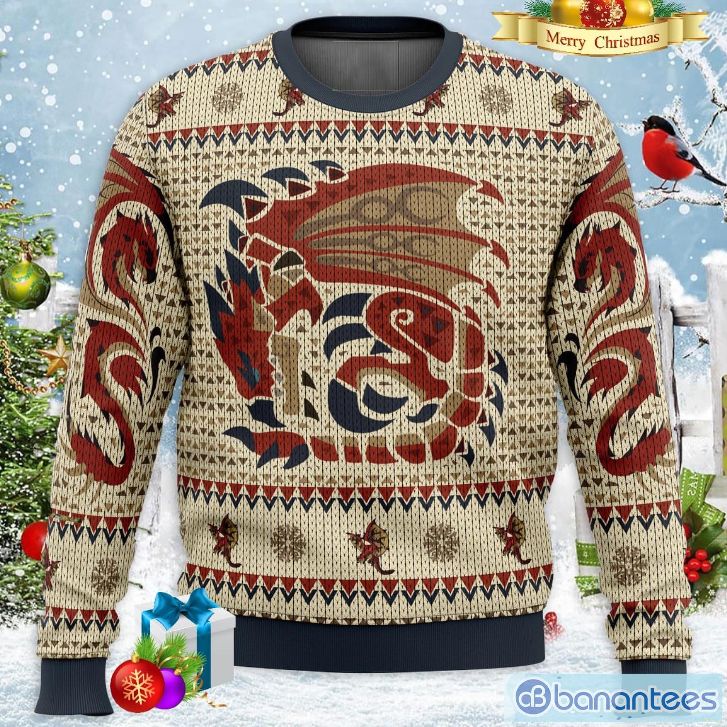 Rathalos Monster Hunter 3D Ugly Sweater Christmas Gift Men And