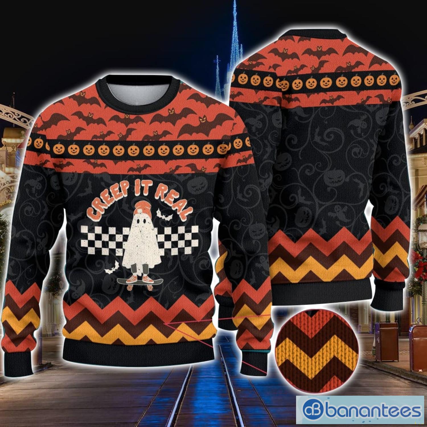Retro Halloween Comfort Colors Sweater Xmas Christmas Gift Vacation Product Photo 1