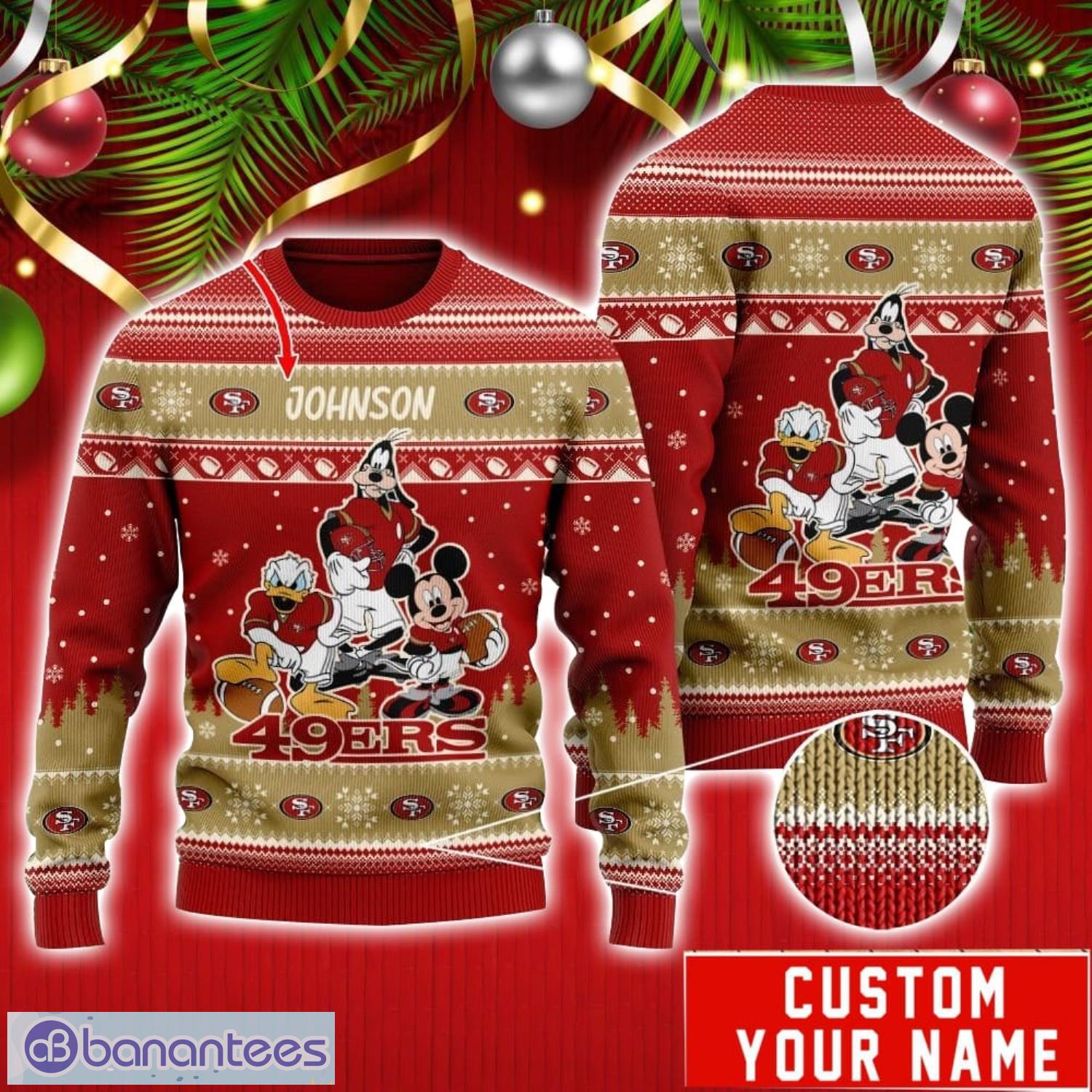 San Francisco 49ers Football Ugly Christmas Sweater Custom