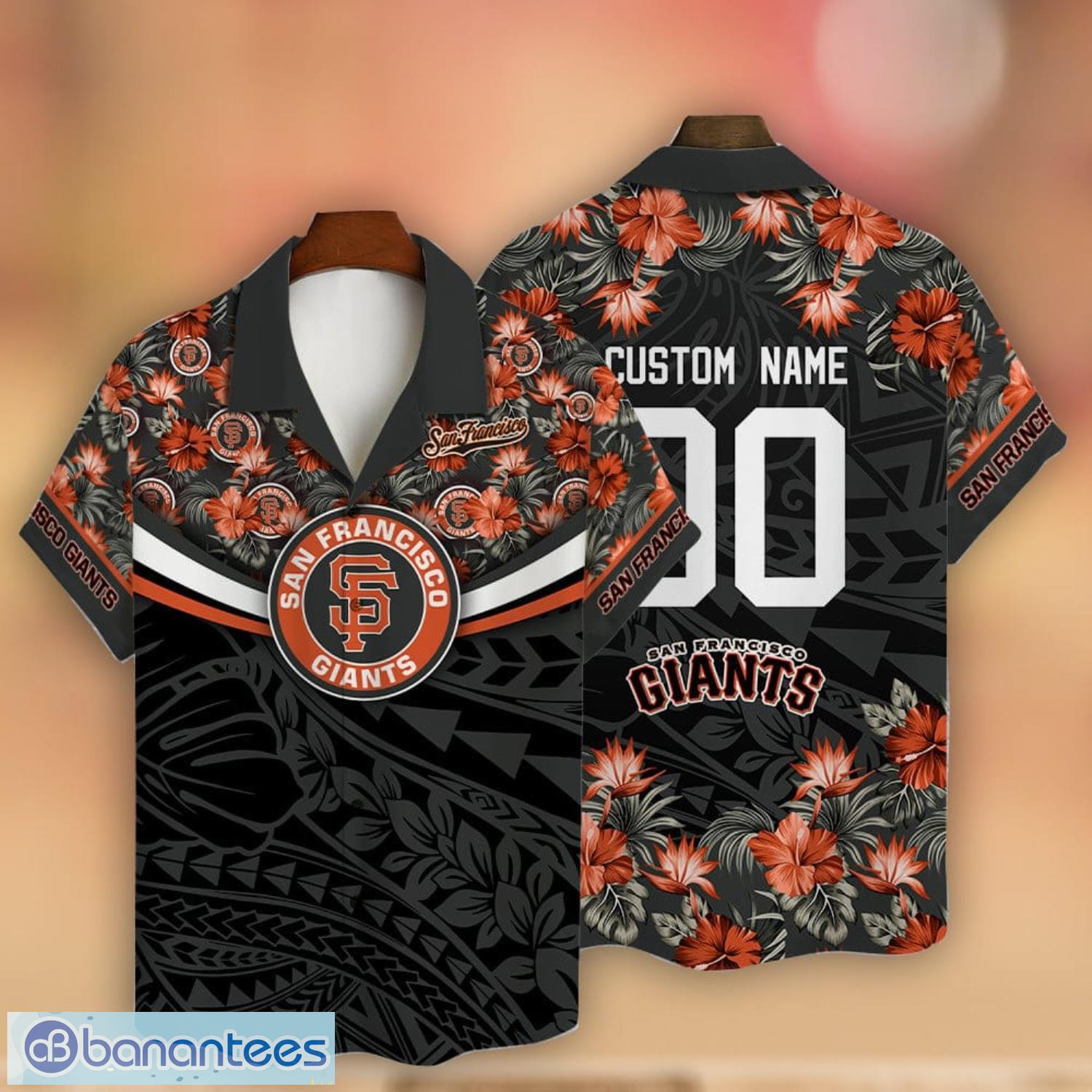 Custom Name San Francisco Giants Mlb Flower Hawaii Shirt For Fans -  Banantees