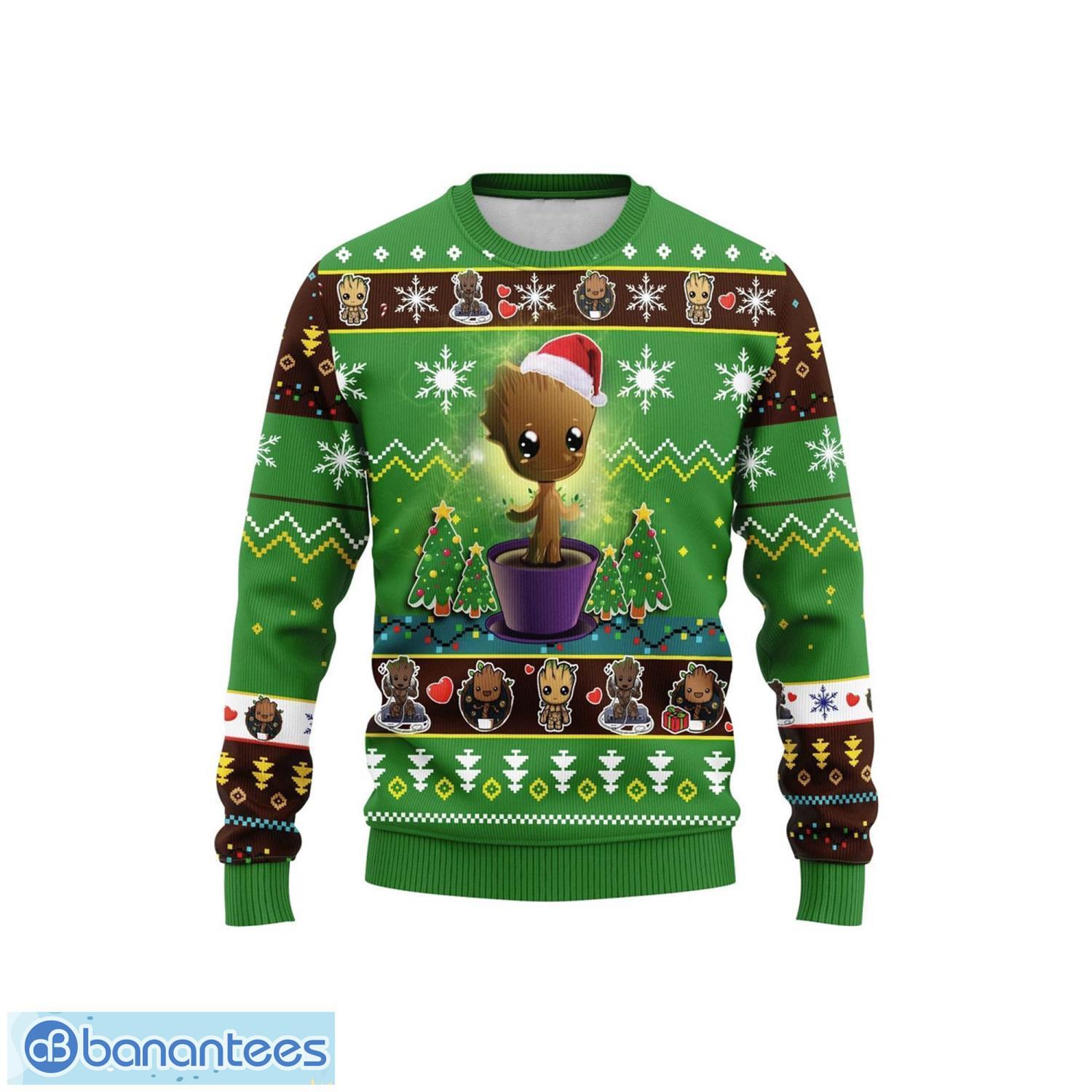 Denver Broncos Baby Groot And Grinch Best Friends Ugly Christmas Sweater