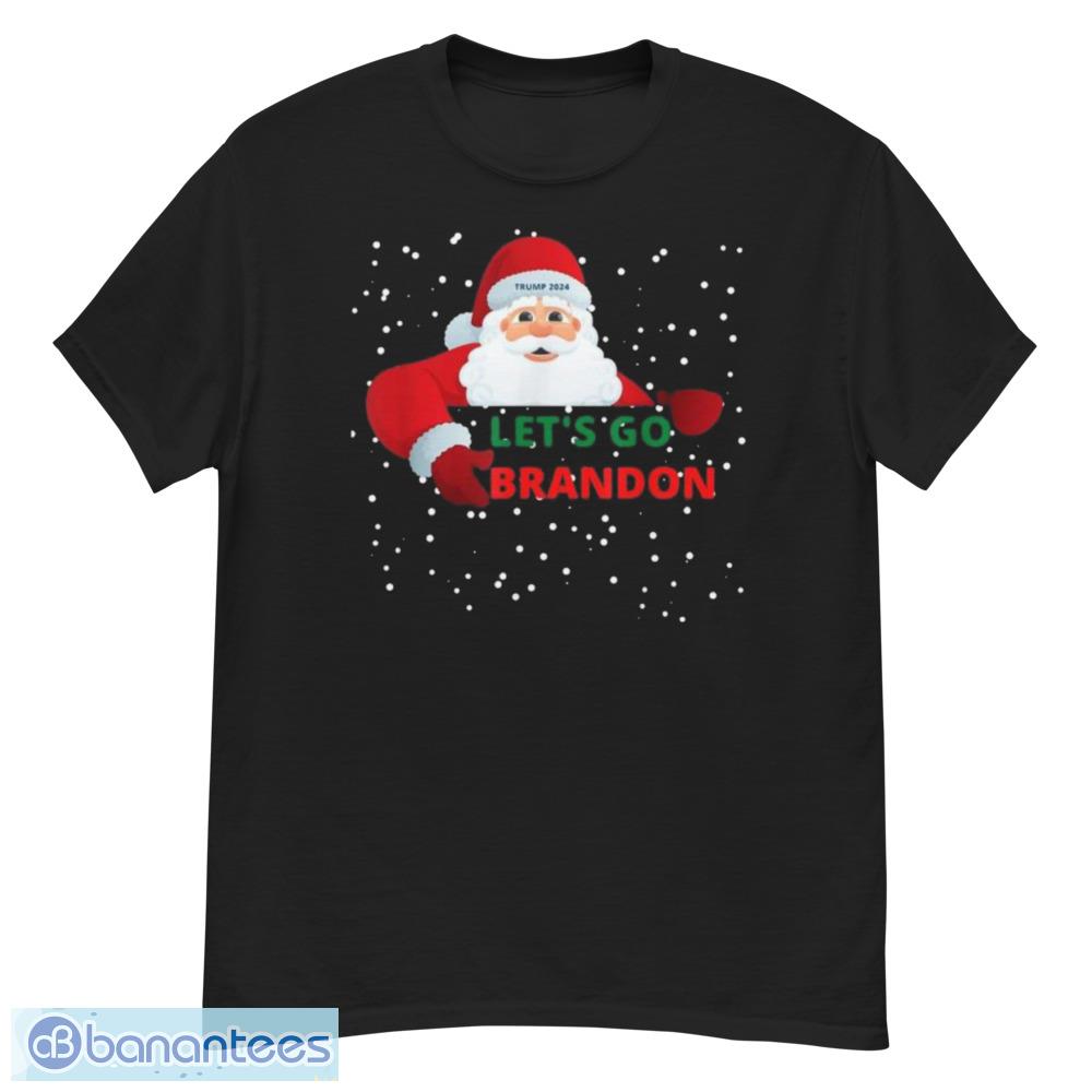 Santa Claus Trump 2024 Let's Go Brandon Christmas Sweatshirt - G500 Men’s Classic T-Shirt