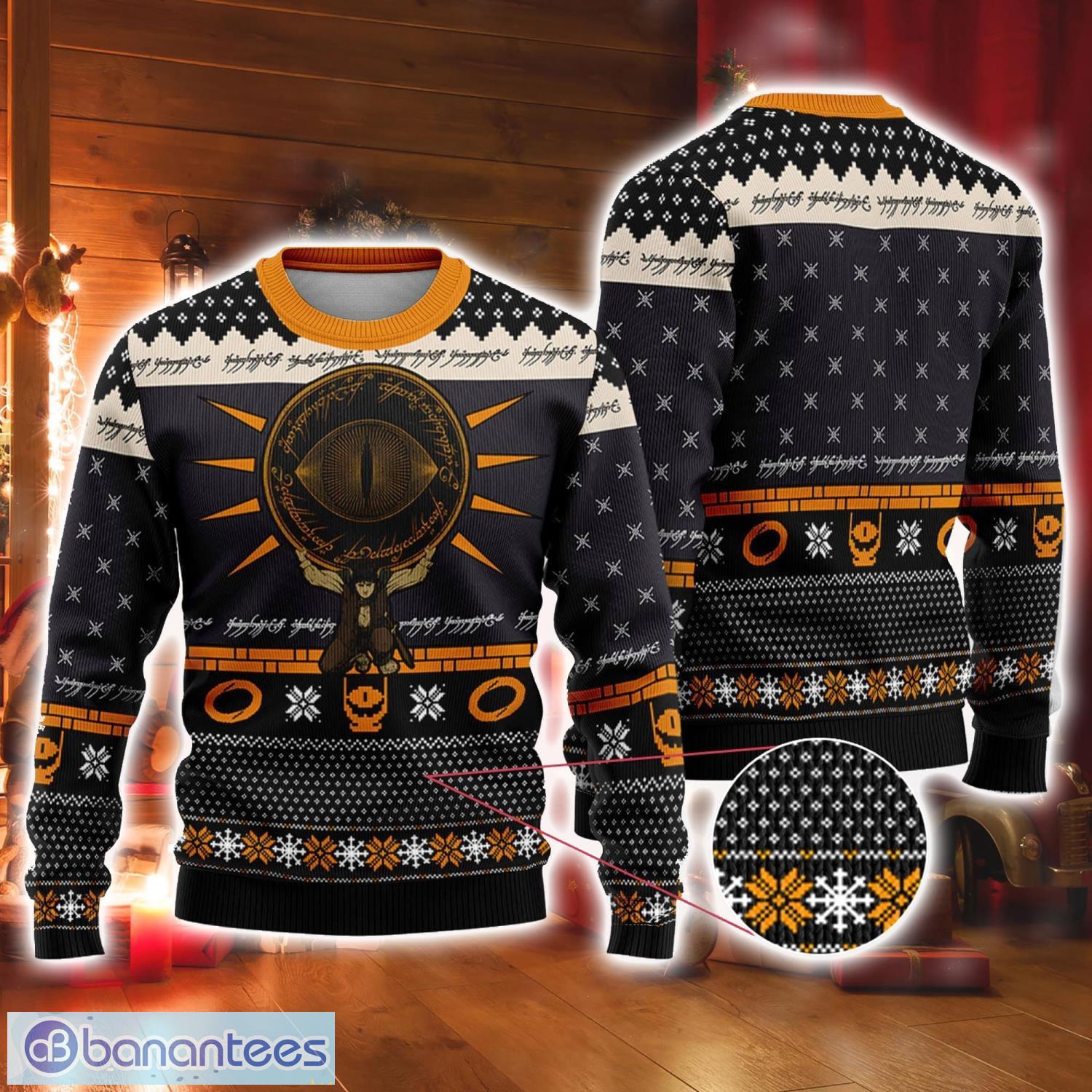 Sauron Eye TLOTR Christmas Black Ugly Christmas Sweater Xmas Gifts Product Photo 1