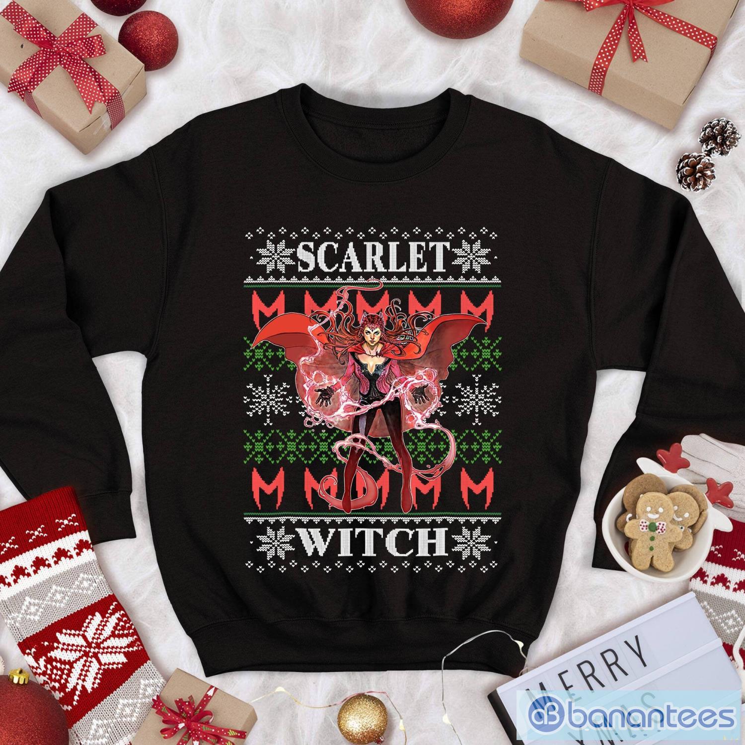 scarlet witch christmas shirt scarlet witch ugly christmas sweater wanda maximoff multiverse of madness avengers superhero xmas image Scarlet Witch Christmas Shirt Scarlet Witch Ugly Christmas Sweater Wanda Maximoff Multiverse Of Madness Avengers Superhero Xmas Product Photo 1