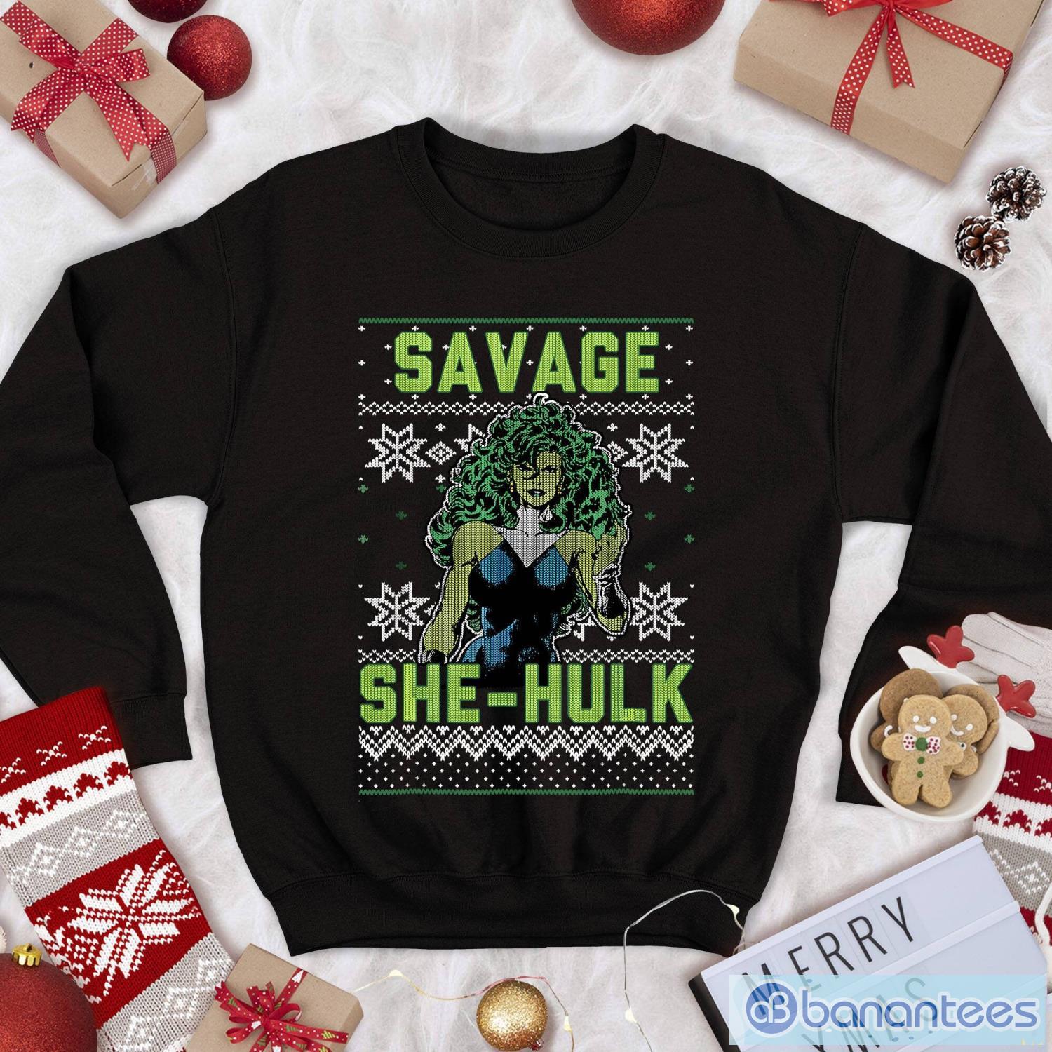 she hulk christmas shirt she hulk savage she hulk sweatshirt avengers superhero xmas shirt image She Hulk Christmas Shirt She-Hulk Savage She-Hulk Sweatshirt Avengers Superhero Xmas Shirt Product Photo 1