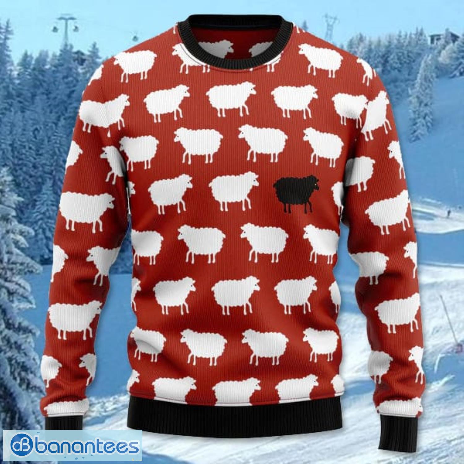 sheep black and white all over printed 3d ugly christmas sweater noel men and women gift 1 image Sheep Black And White All Over Printed 3D Ugly Christmas Sweater Noel Men And Women Gift Product Photo 2