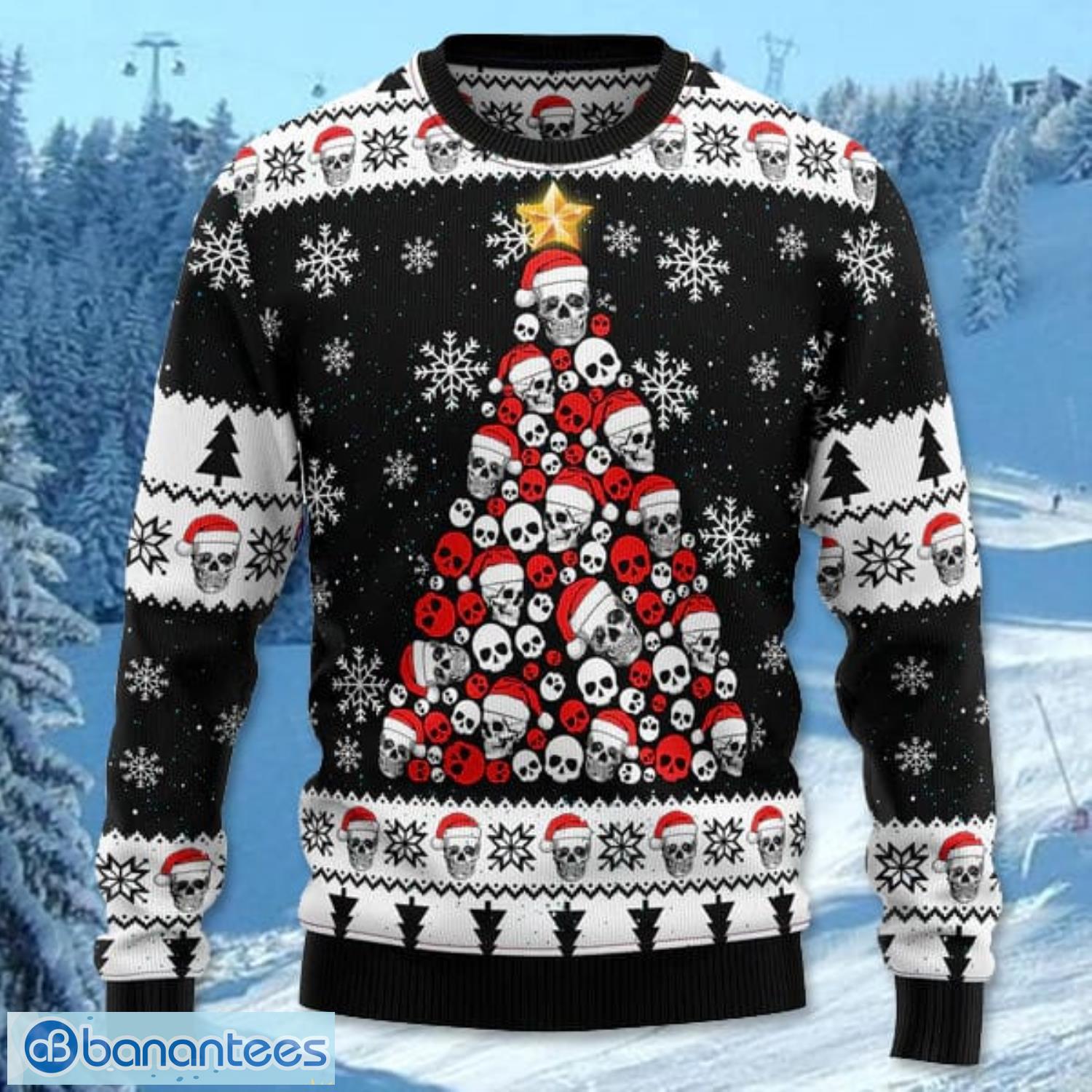 skull pine tree all over printed 3d ugly christmas sweater noel men and women gift 1 image Skull Pine Tree All Over Printed 3D Ugly Christmas Sweater Noel Men And Women Gift Product Photo 2