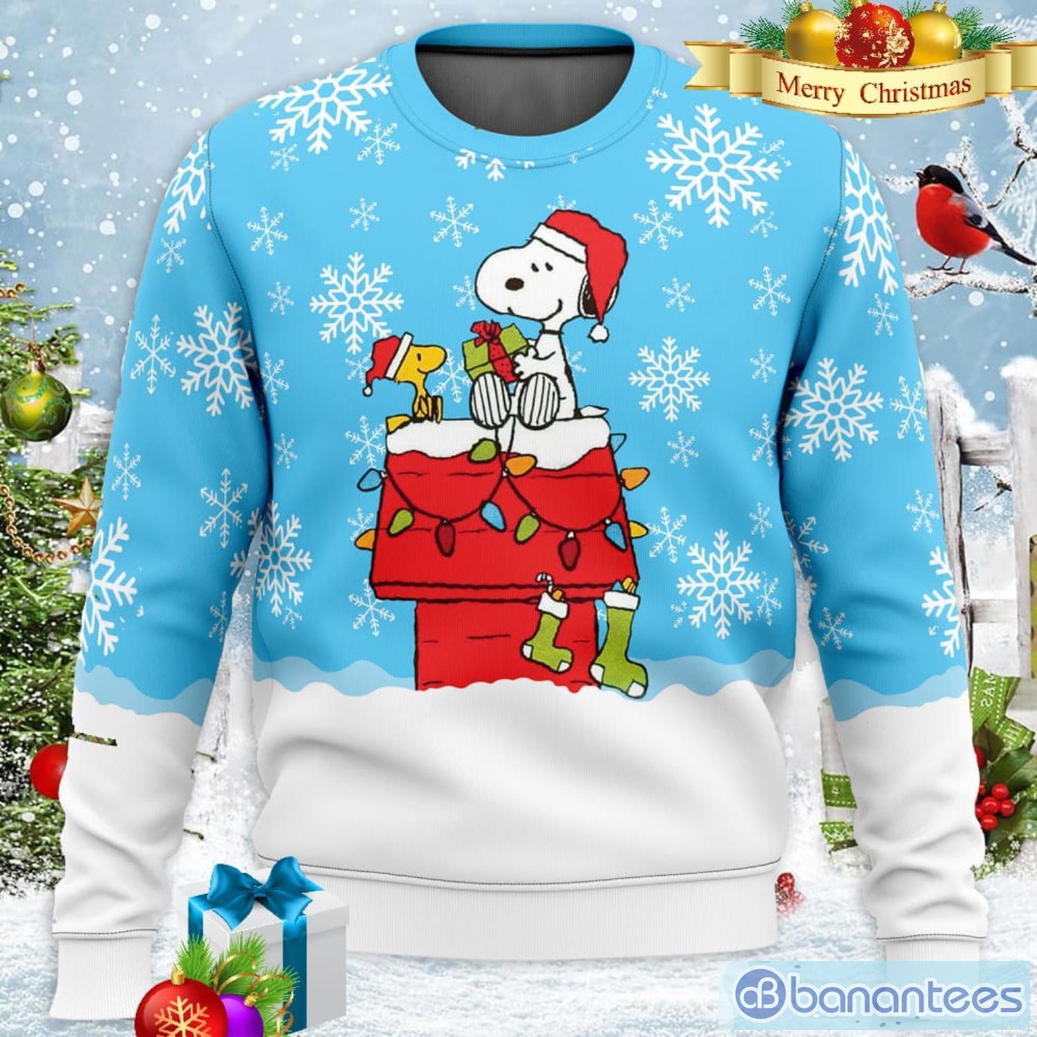 San Francisco 49ers Snoppy Christmas Gift 3D Ugly Christmas Sweater For Men  And Women - Banantees