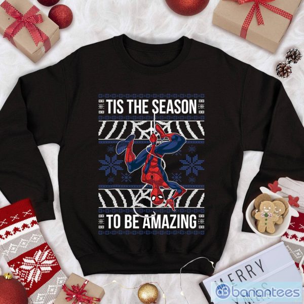 Spiderman Christmas Shirt Amazing Spiderman Avengers Spiderman Shirt Tis The Season Amazing Avengers Superhero Xmas Product Photo 1