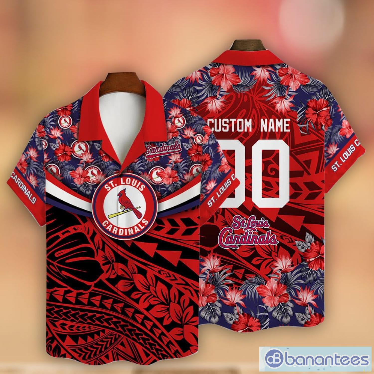 St. Louis Cardinals MLB Flower Pattern Summer Custom Nam And Number  Hawaiian Shirt - Banantees