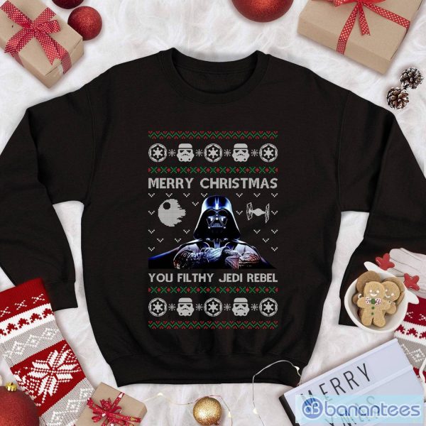 Star Wars Ugly Christmas Sweatshirt Darth Vader T Shirt Merry Christmas You Filthy Jedi Rebel Shirt Christmas Xmas Gifts Product Photo 1