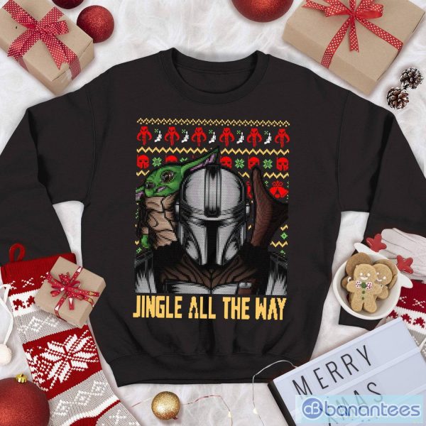 Starwars Sweatshirt Baby Yoda Boba Fett T Shirt Jingle All The Way Shirt Christmas Xmas Gifts Product Photo 1