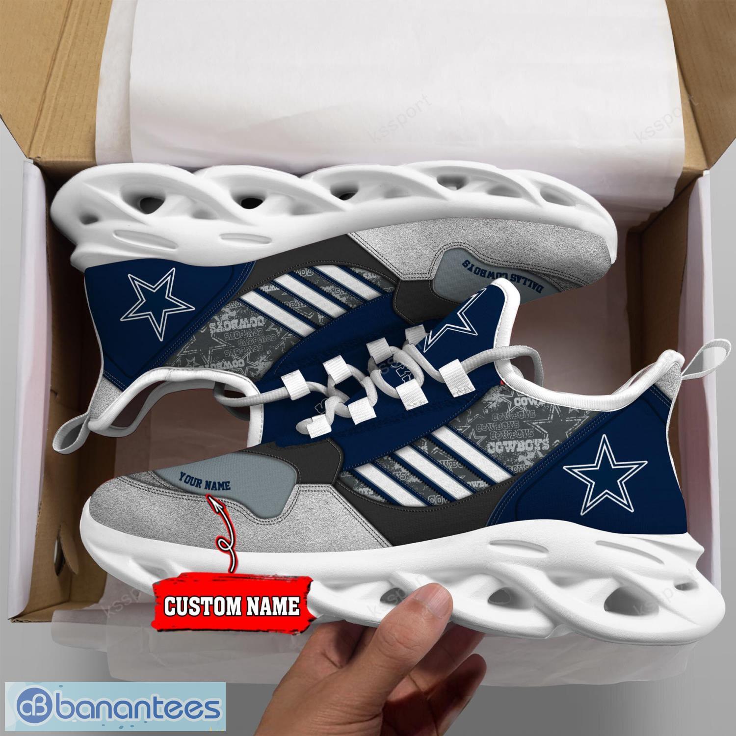 Dallas Cowboys Custom Name NFL Max Soul Shoes Gift For Fans Running Sneaker  - Banantees