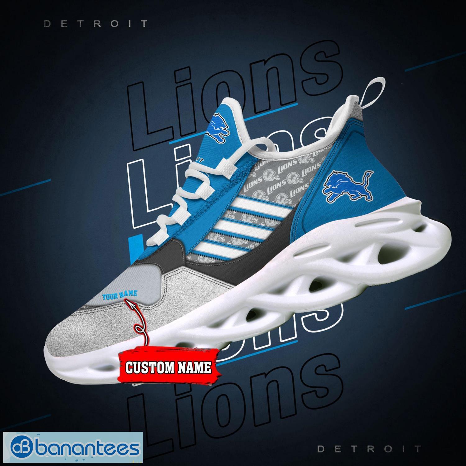 Detroit Lions NFL Max Soul Shoes Custom Name Tie Dye Running