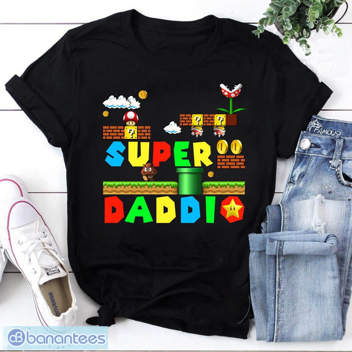 Super-Daddio Funny Daddy Father Nerdy Video Gaming Lover Vintage T-Shirt Gift For Father's Day Shirt Product Photo 1