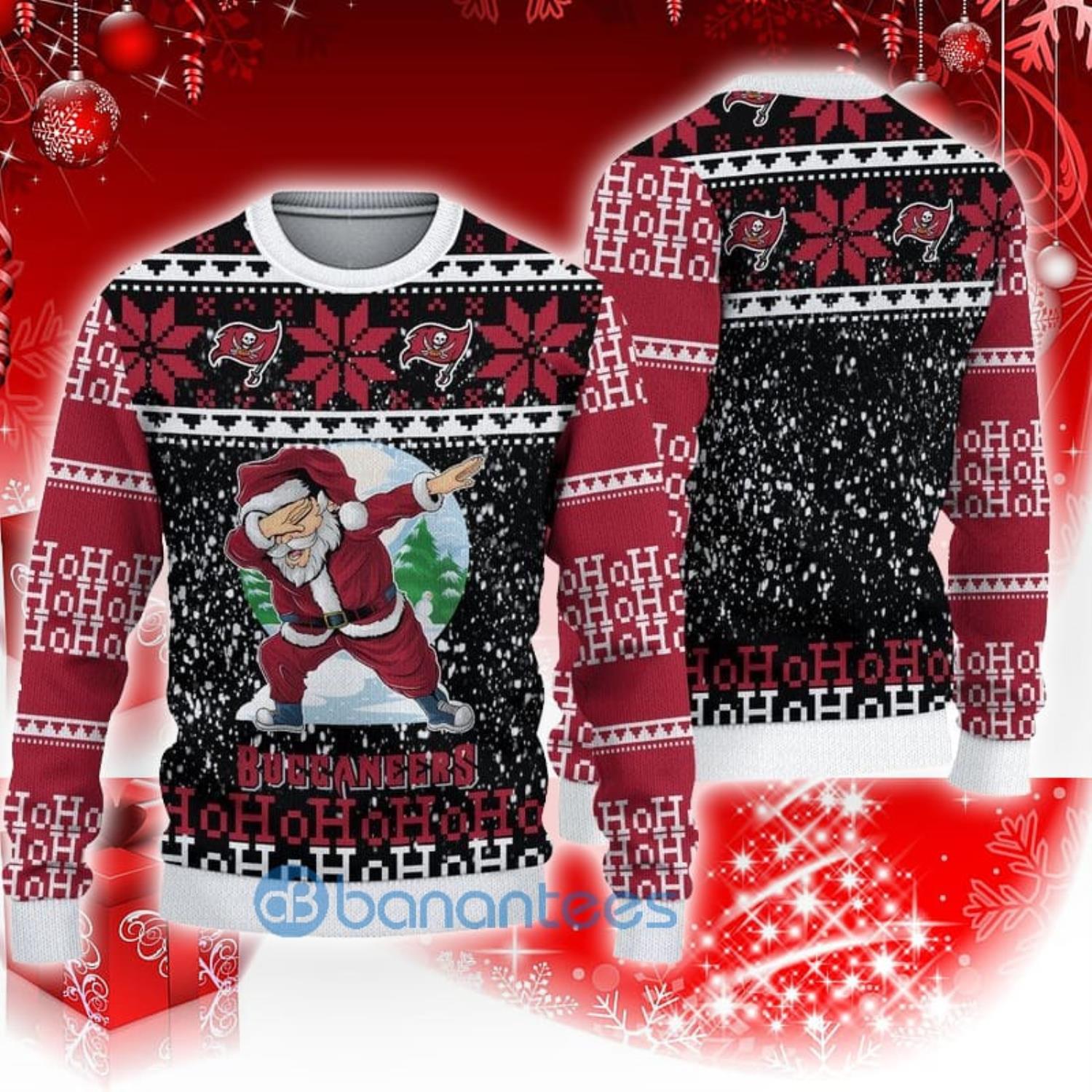 Tampa Bay Buccaneers Christmas Santa Claus Dabbing Hohoho Ugly Christmas  Sweater Christmas Gift - Banantees