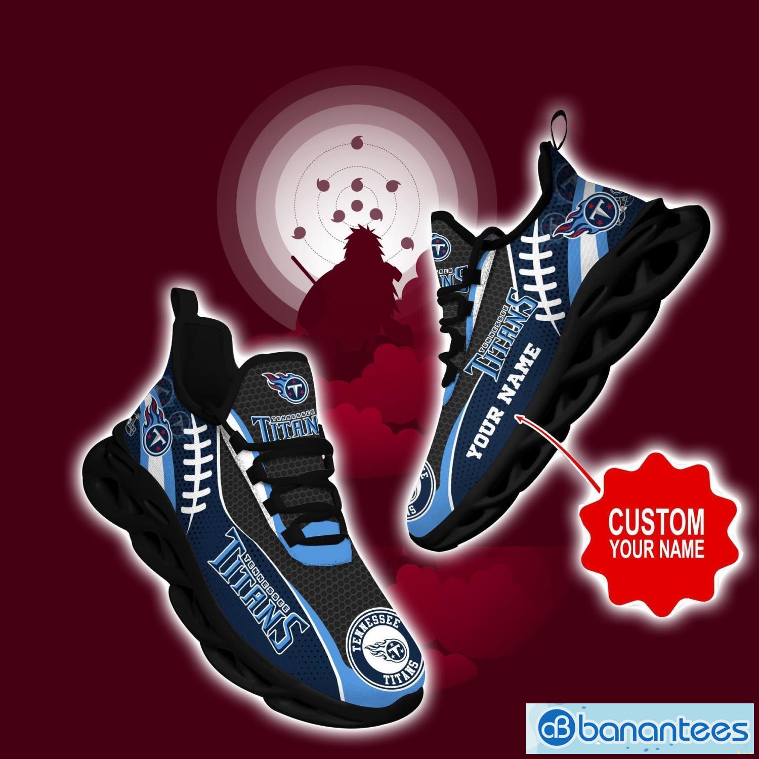 Tennessee Titans Custom Name 2023 NFL Max Soul Shoes For Men And Women