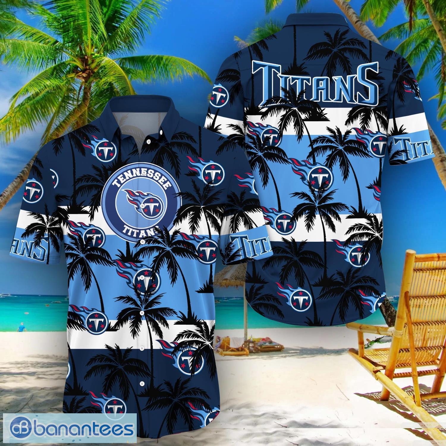 Tennessee Titans NFL Team Tropical Coconut Hot Summer Button