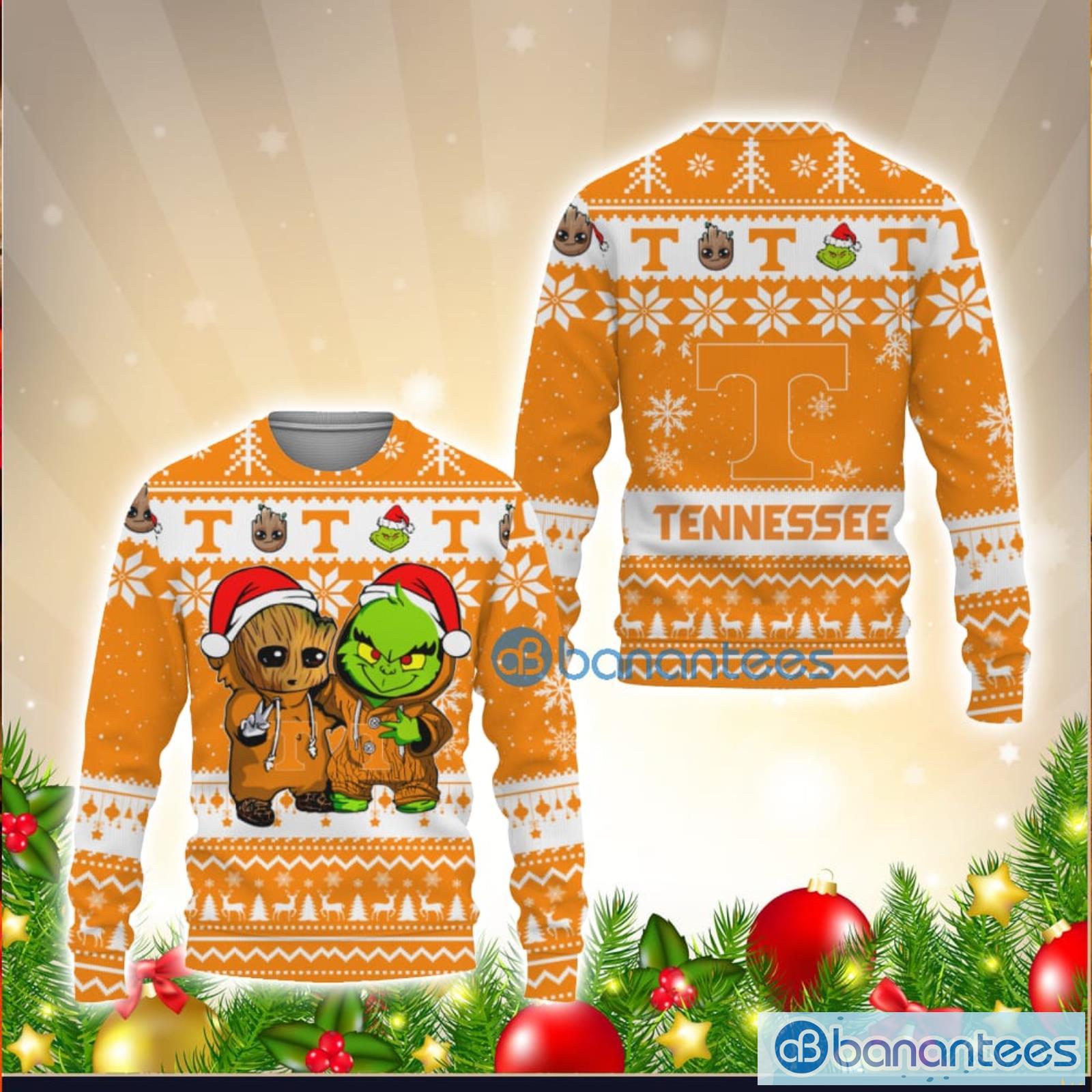 Atlanta Falcons Baby Groot And Grinch Best Friends Football Ugly Christmas  Sweater - Banantees