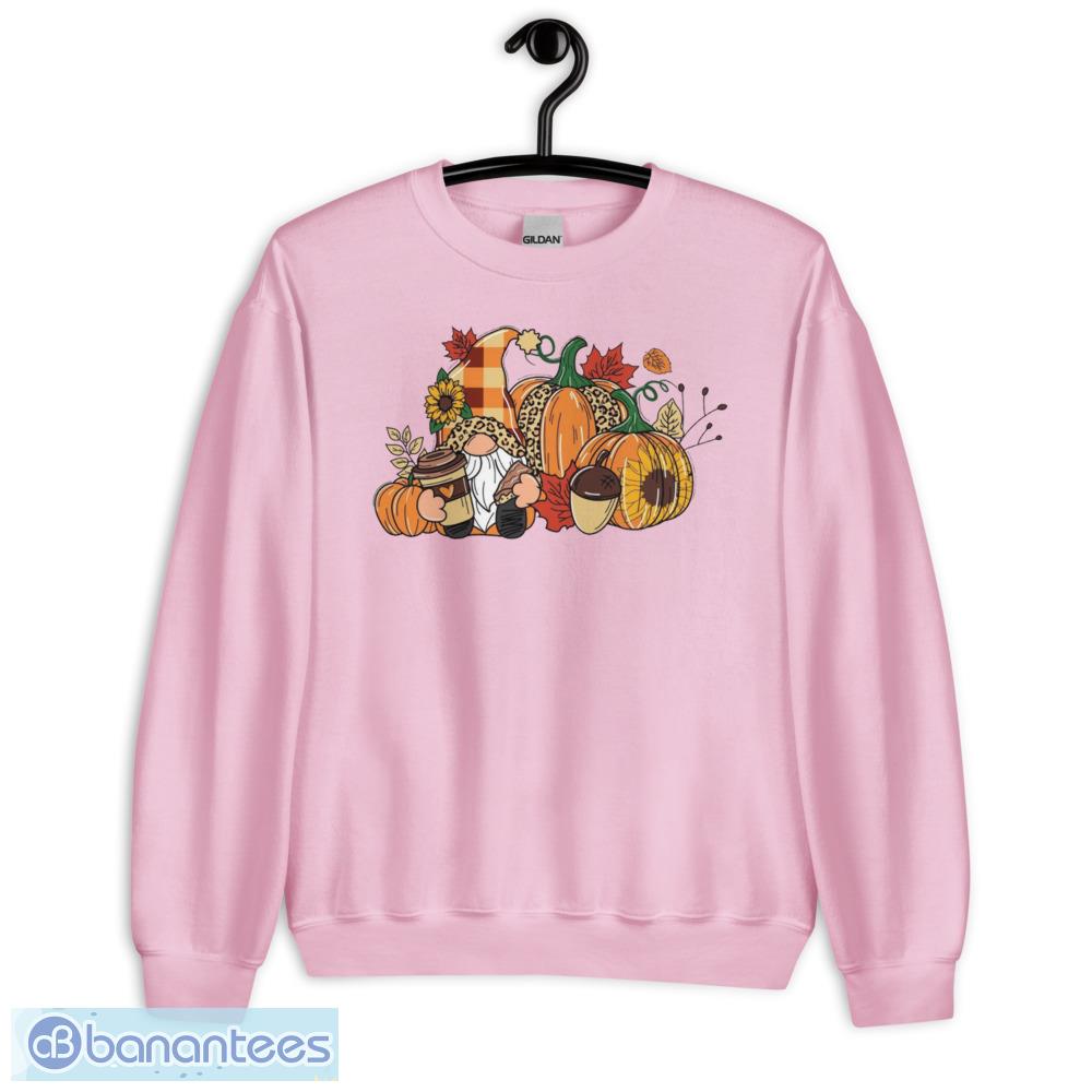 Thanksgiving Gnome Pumpkin Halloween T-Shirt - Unisex Heavy Blend Crewneck Sweatshirt-1