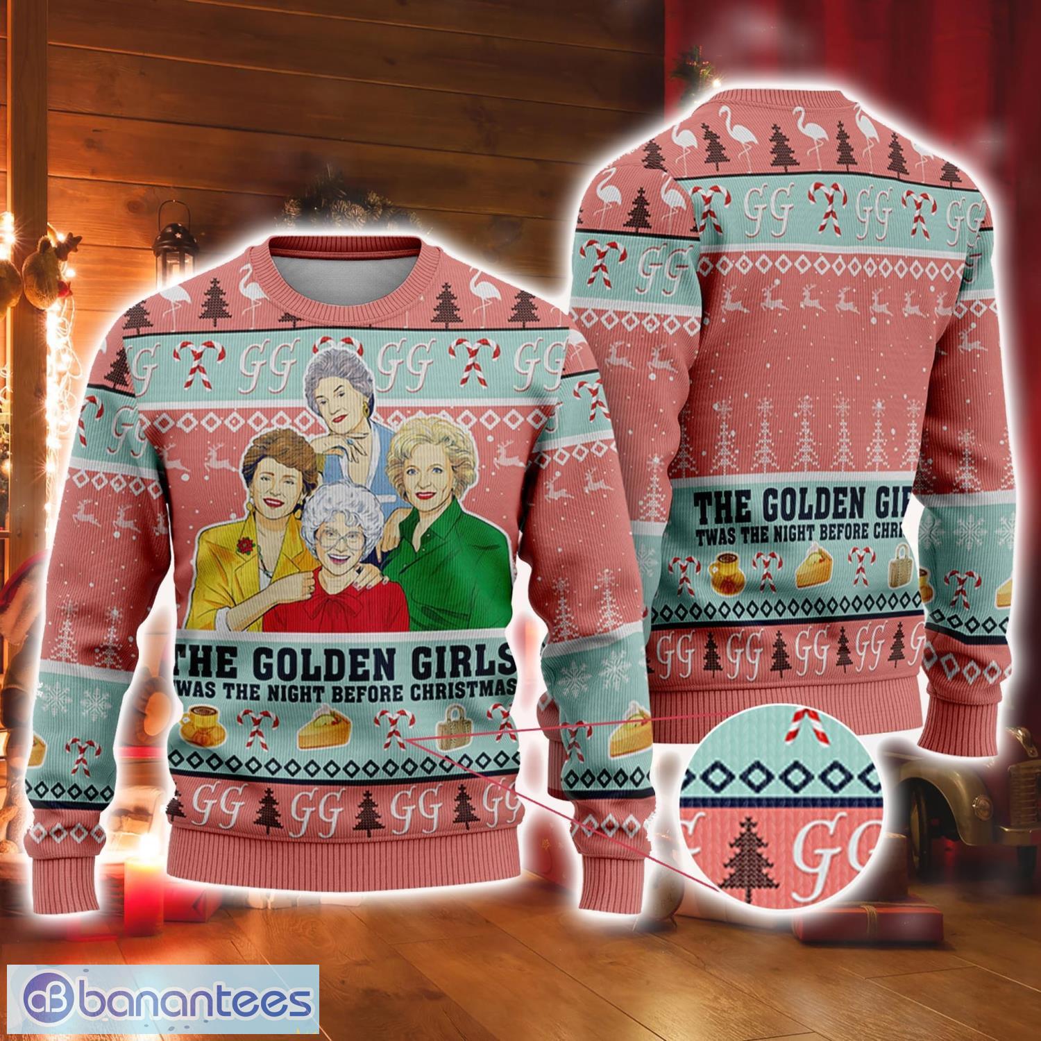 The Golden Girl Pink Ugly Christmas Sweater Xmas Gifts Product Photo 1