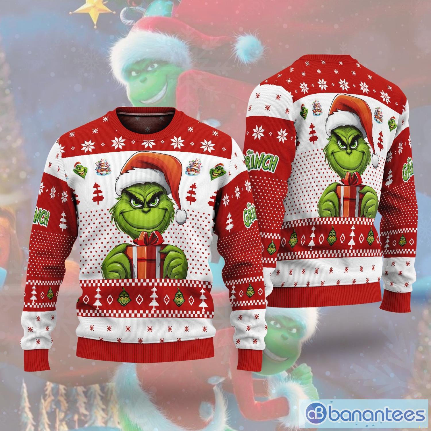 Carolina Panthers Funny Grinch Ugly Christmas Sweater - Banantees