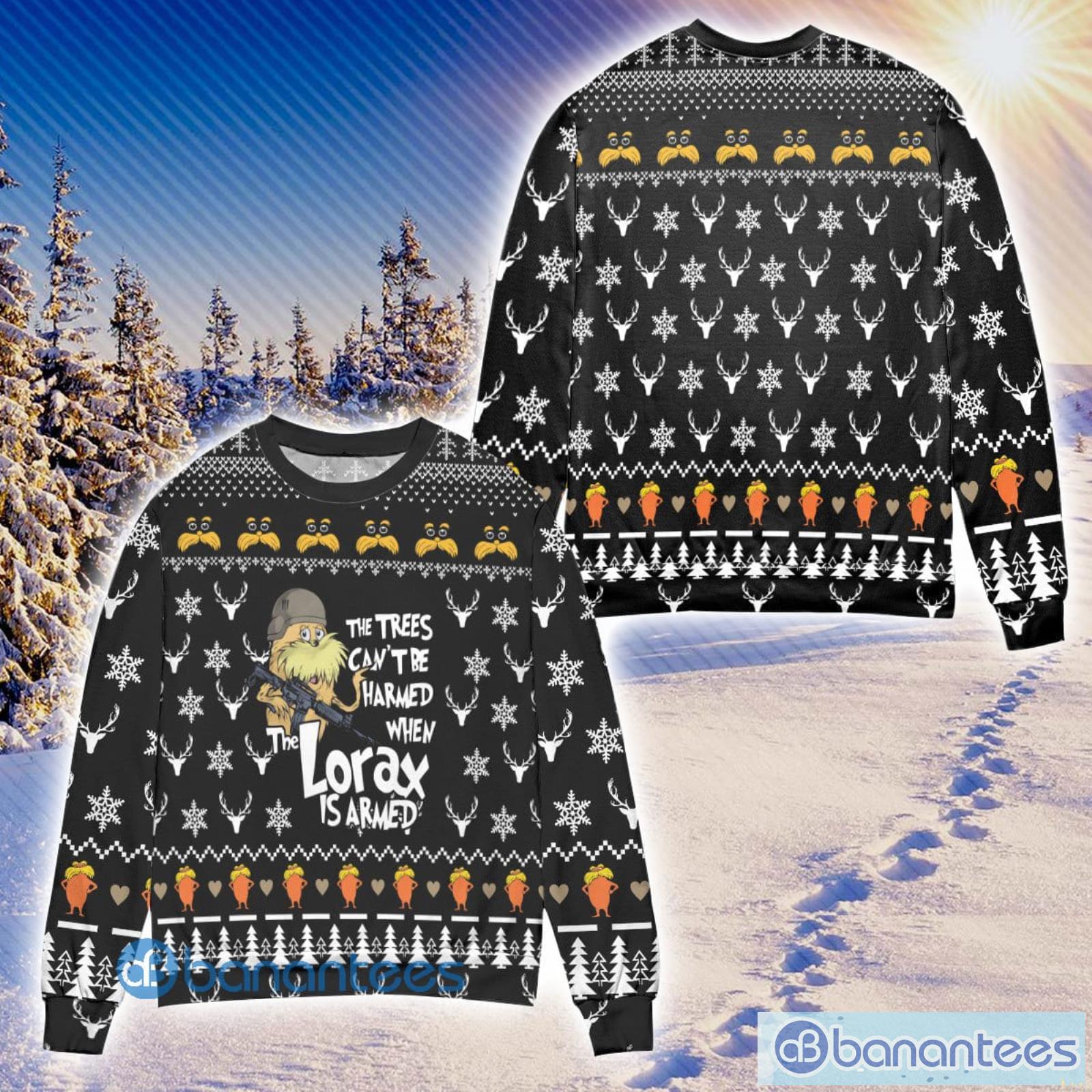 The Lorax Reindeer & Snowflake Pattern Ugly Christmas Sweater Christmas  Gift For Men And Women - Banantees