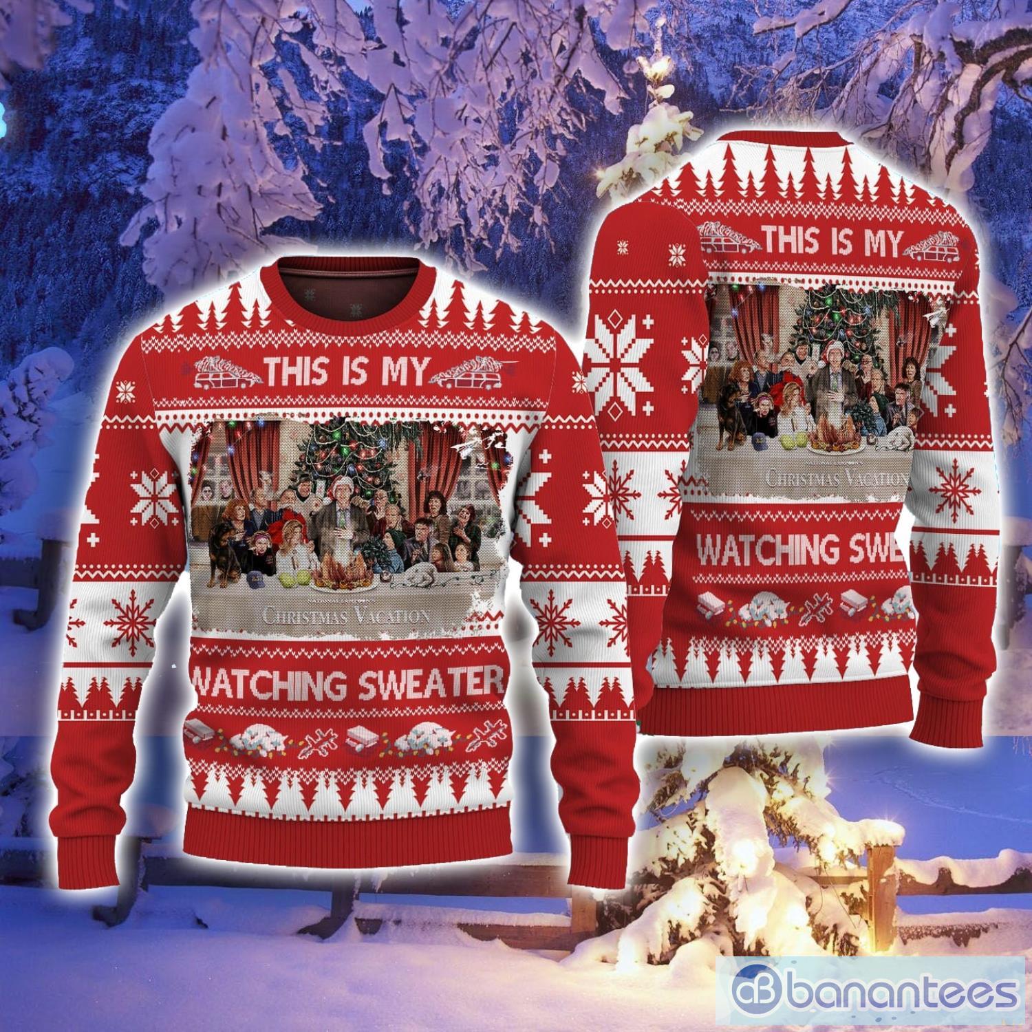 This Is My Christmas Movie Watching Red Truck Family Sweater Xmas Christmas Gift Vacation Shirt Product Photo 1
