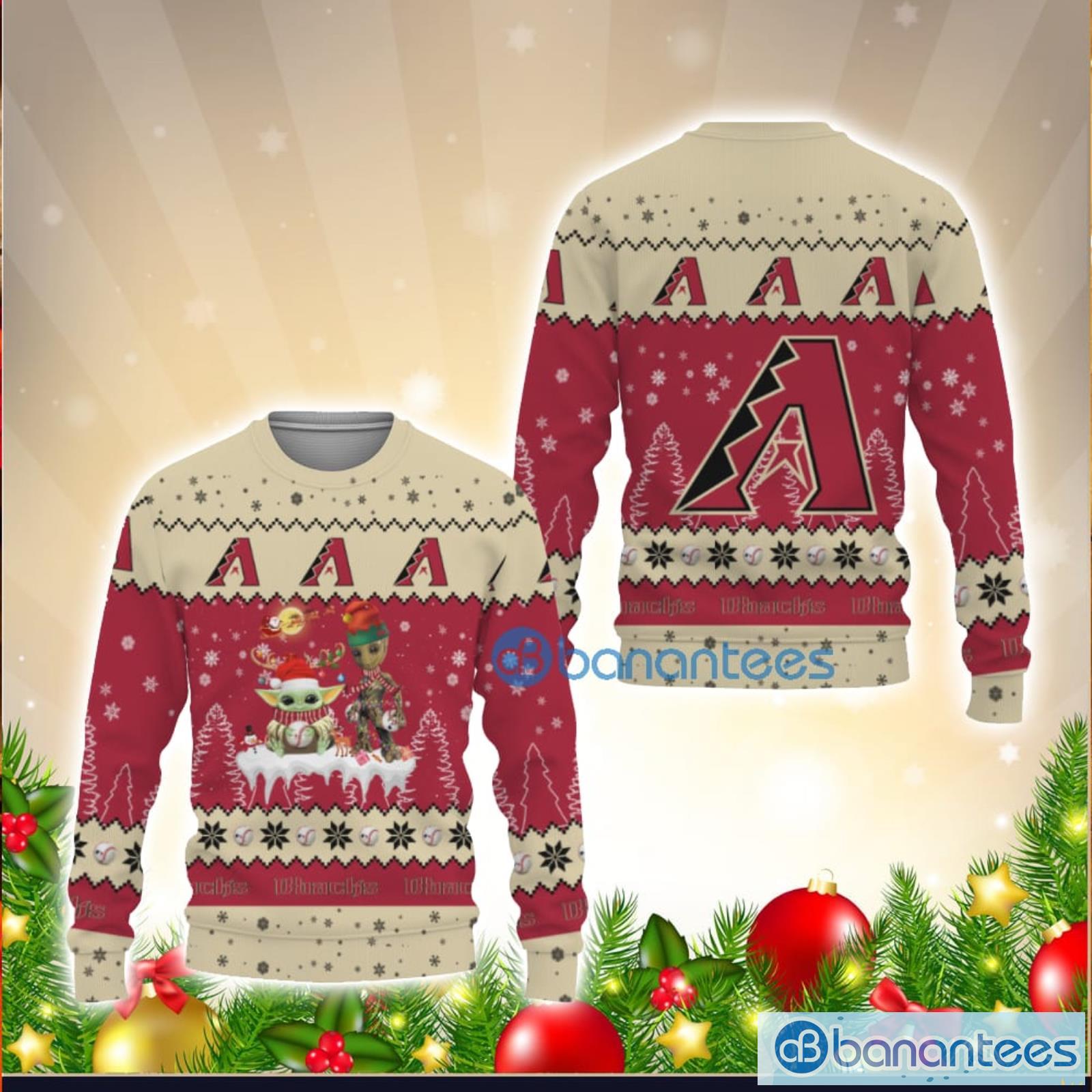 Arizona Diamondbacks Cute Baby Yoda Star Wars Ugly Christmas Sweater