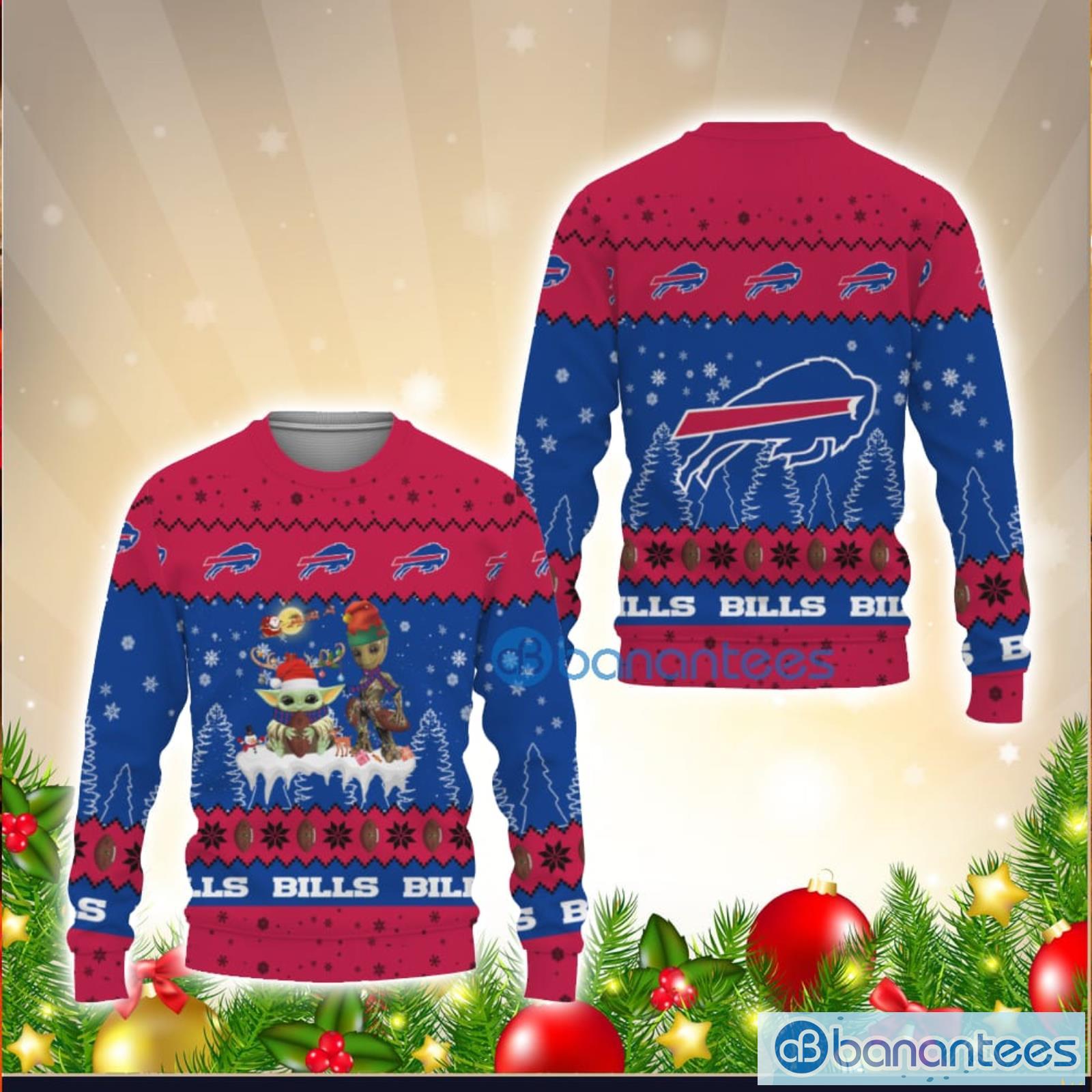 Tis The Season Christmas Baby Yoda Groot Buffalo Bills Cute