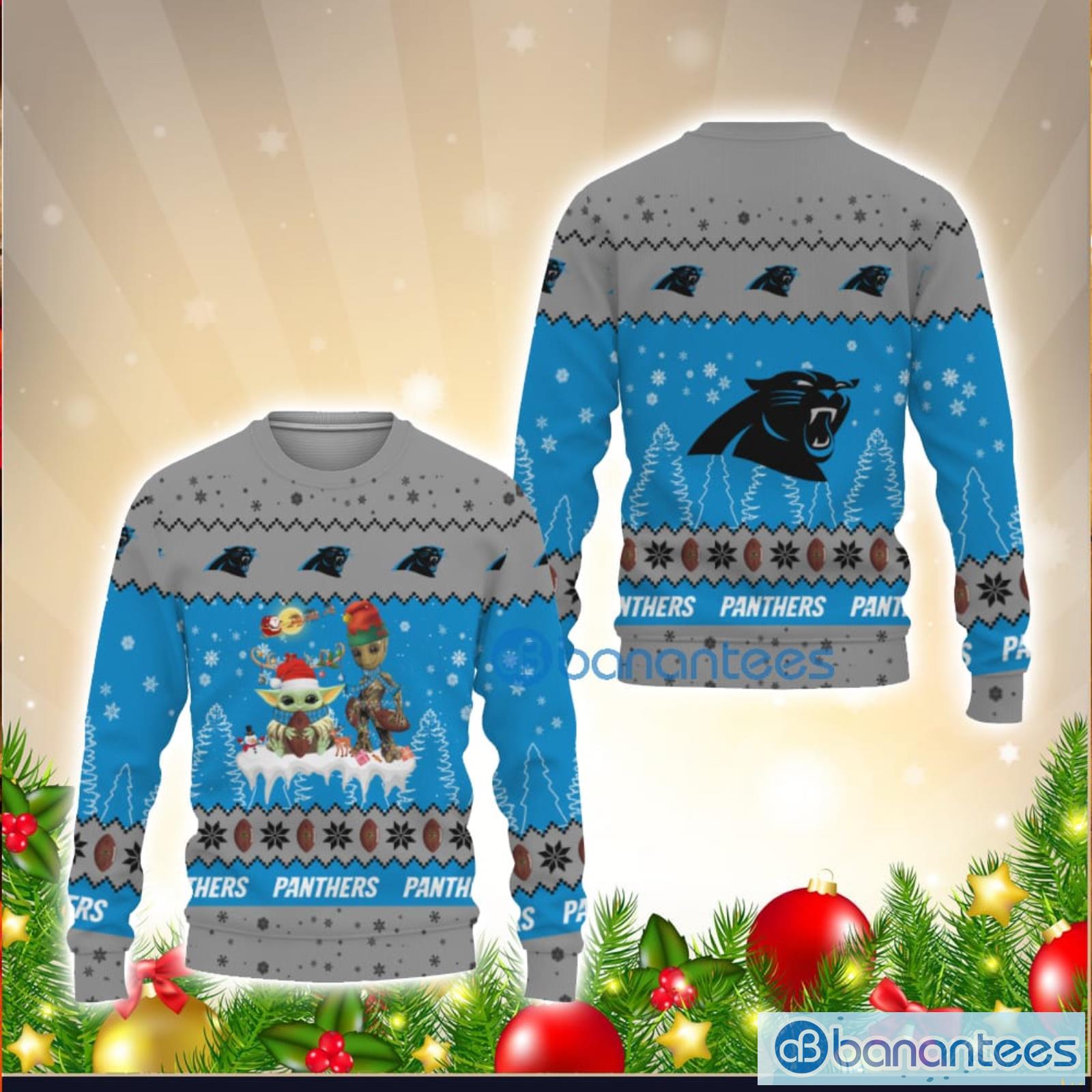 Carolina Panthers Basic Ugly Christmas Sweater For Fans - Banantees