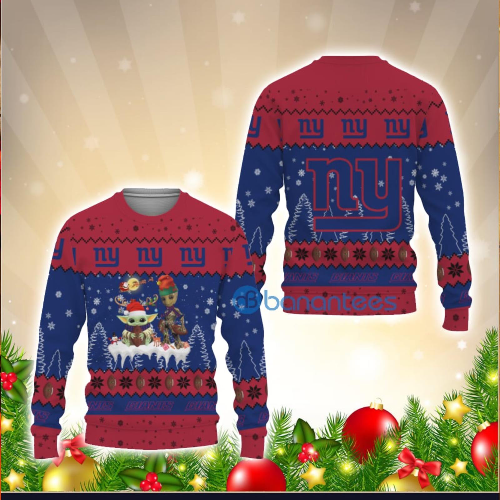 New York Giants Baby Yoda Ugly Christmas Sweater