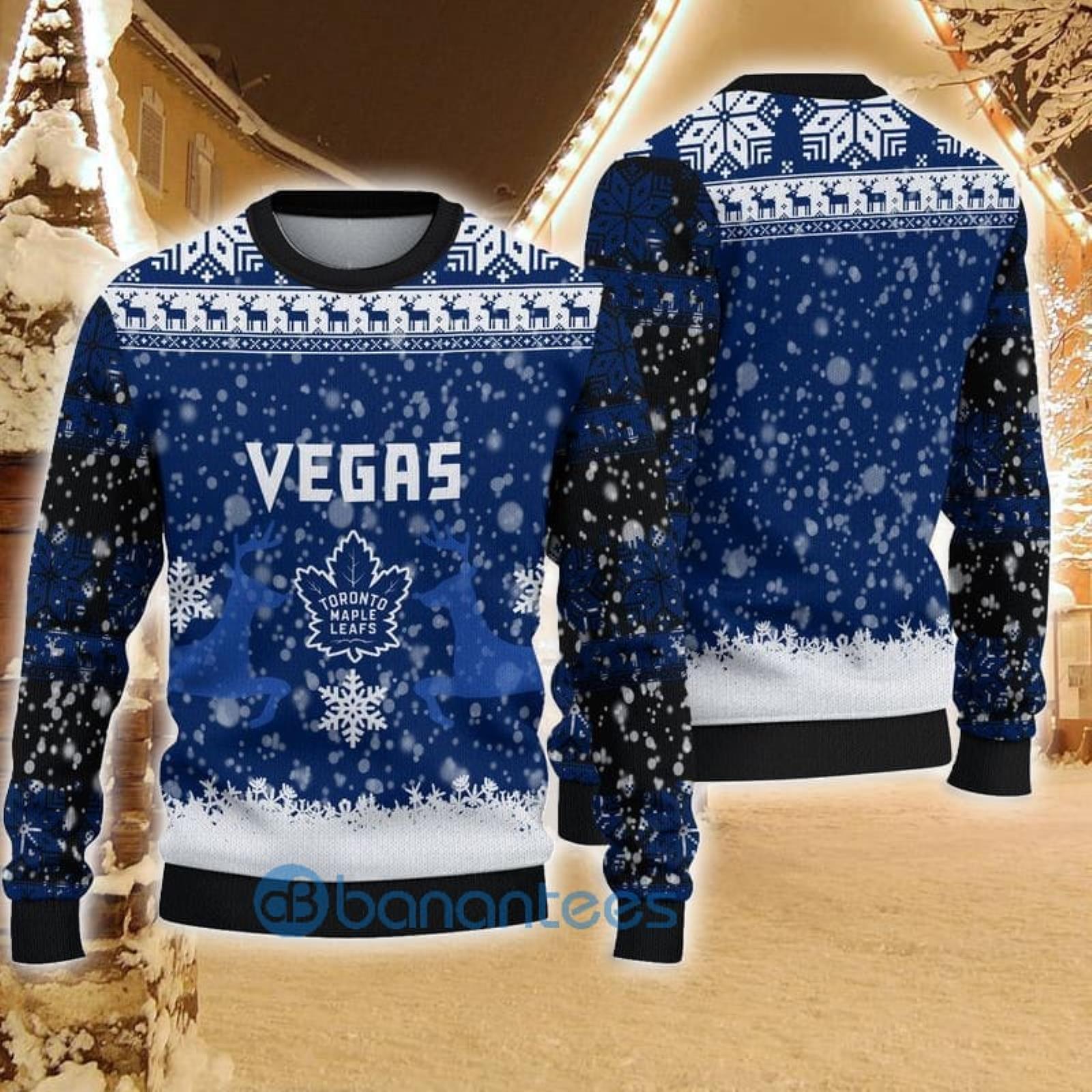 Toronto Maple Leafs Skull Candy Cane Pattern Ugly Christmas Sweater Xmas  Gift