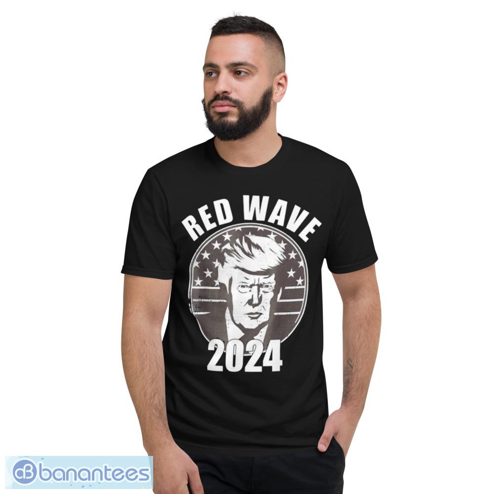 Trump 2024 Red Wave Ugly Christmas Sweatshirt - Short Sleeve T-Shirt